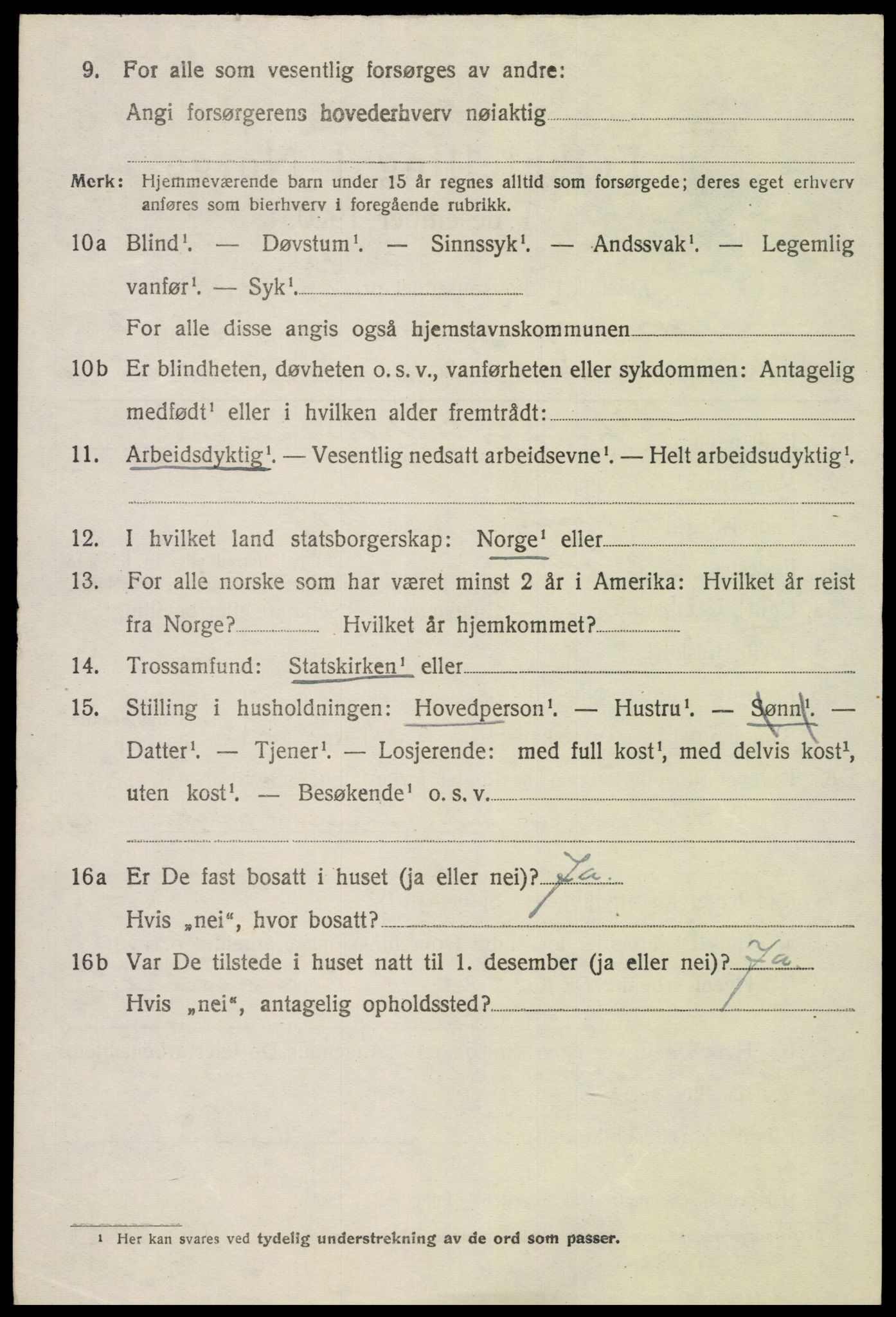 SAK, 1920 census for Tromøy, 1920, p. 1898