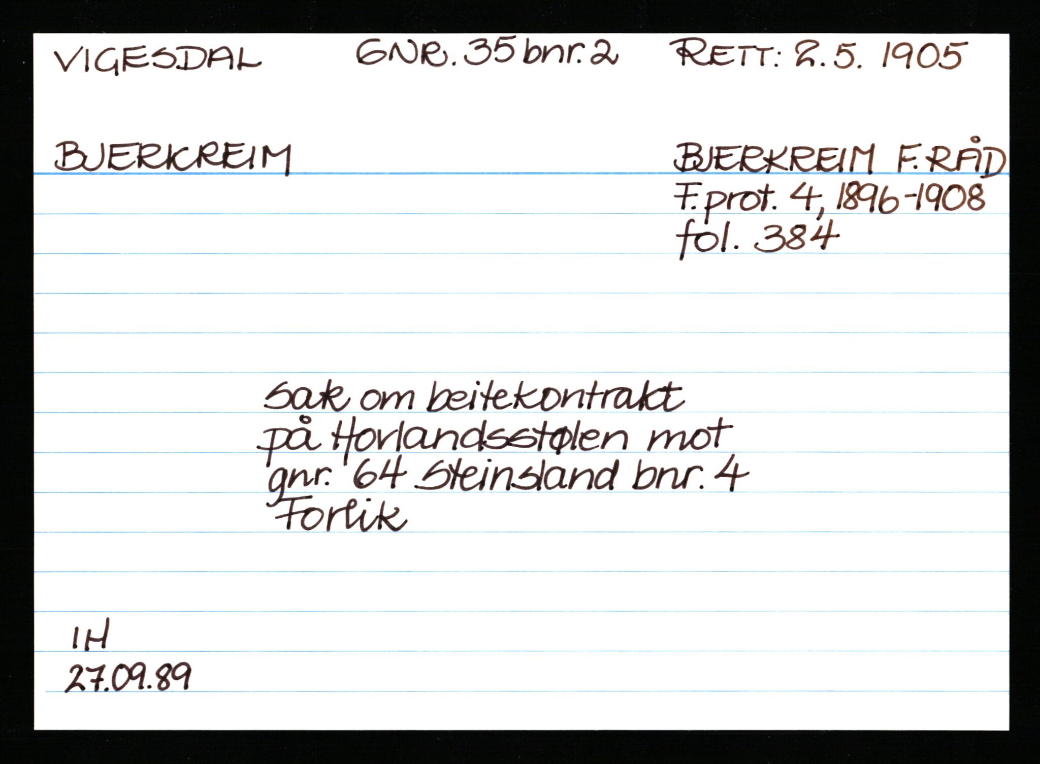 Statsarkivet i Stavanger, AV/SAST-A-101971/03/Y/Ym/L0066: Åstedskort sortert etter gårdsnavn: Veshovde - Vik, 1600-1950, p. 570