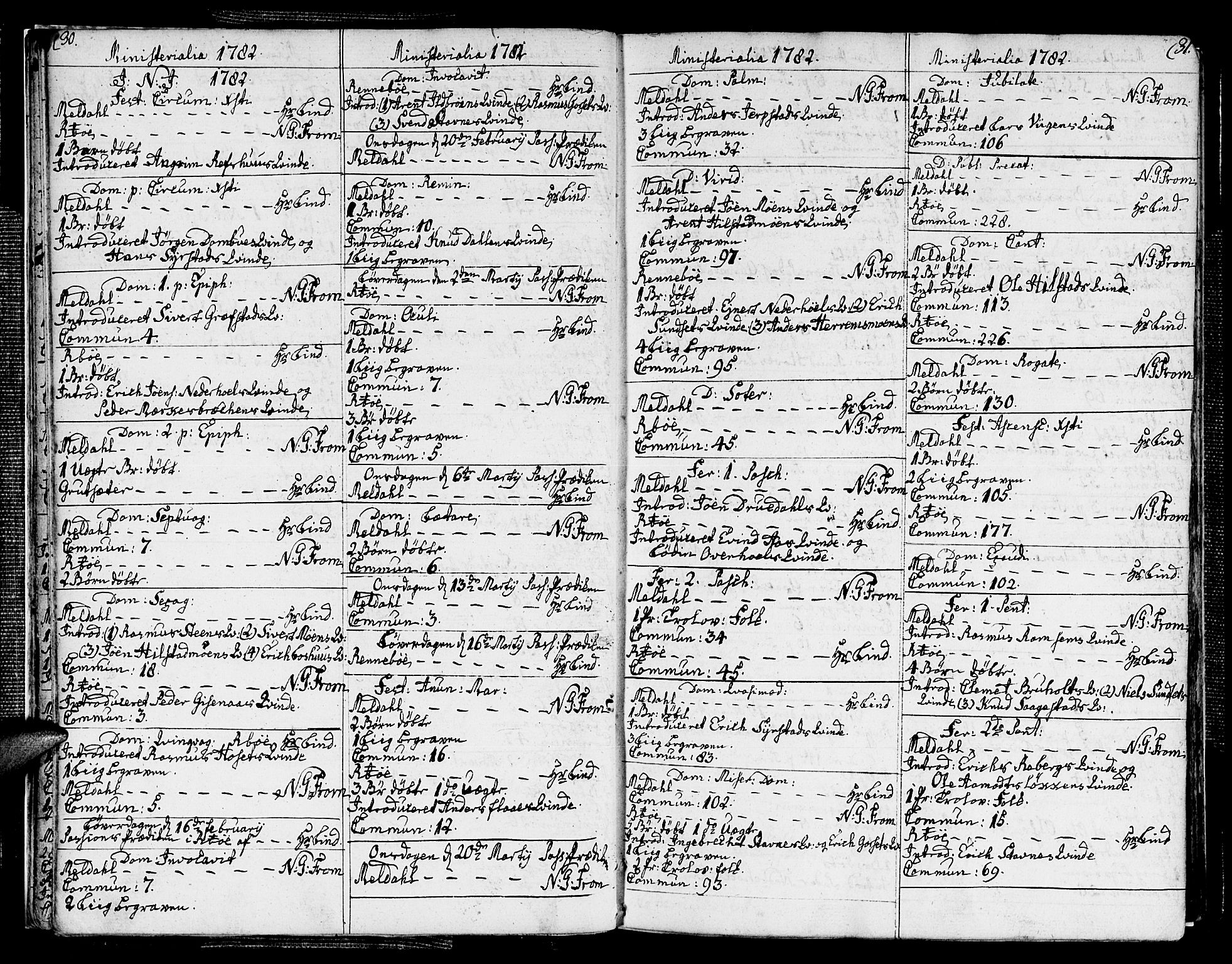 Ministerialprotokoller, klokkerbøker og fødselsregistre - Sør-Trøndelag, SAT/A-1456/672/L0852: Parish register (official) no. 672A05, 1776-1815, p. 30-31