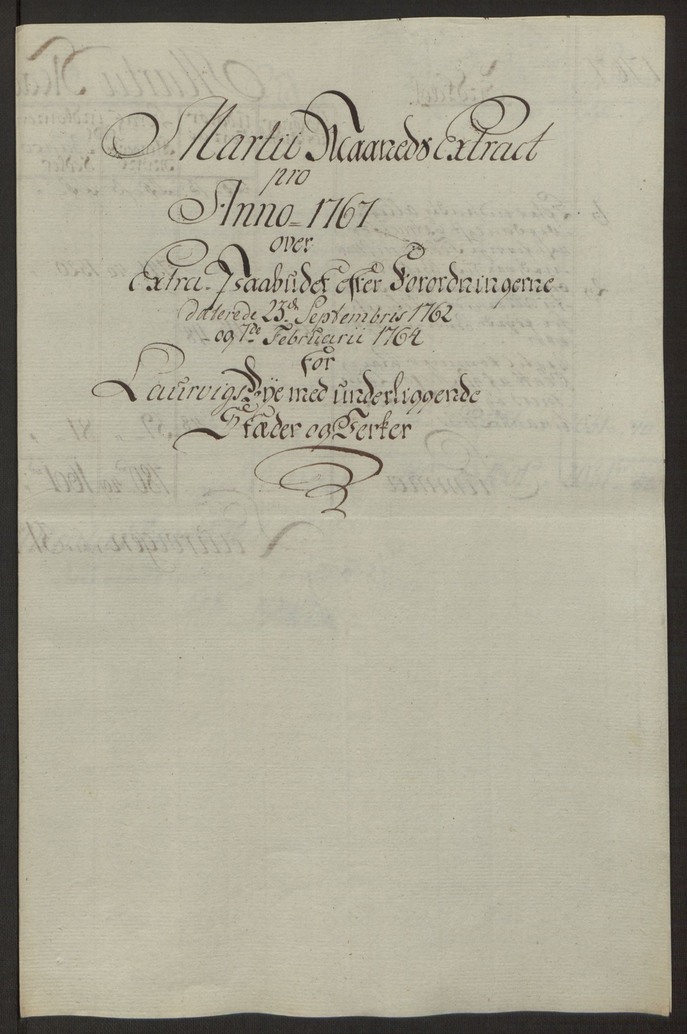 Rentekammeret inntil 1814, Reviderte regnskaper, Byregnskaper, AV/RA-EA-4066/R/Ri/L0183/0001: [I4] Kontribusjonsregnskap / Ekstraskatt, 1762-1768, p. 400