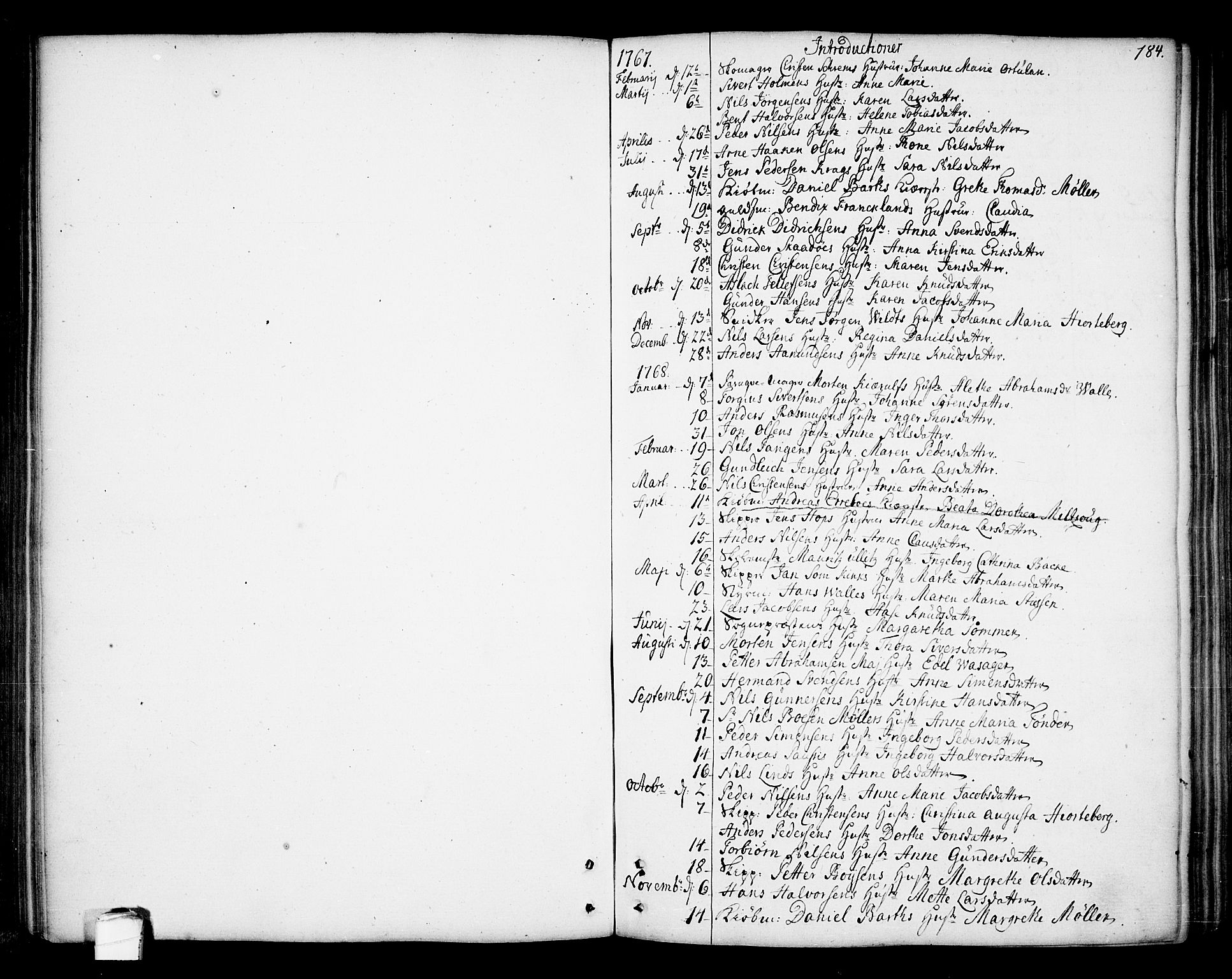 Kragerø kirkebøker, SAKO/A-278/F/Fa/L0002: Parish register (official) no. 2, 1767-1802, p. 184