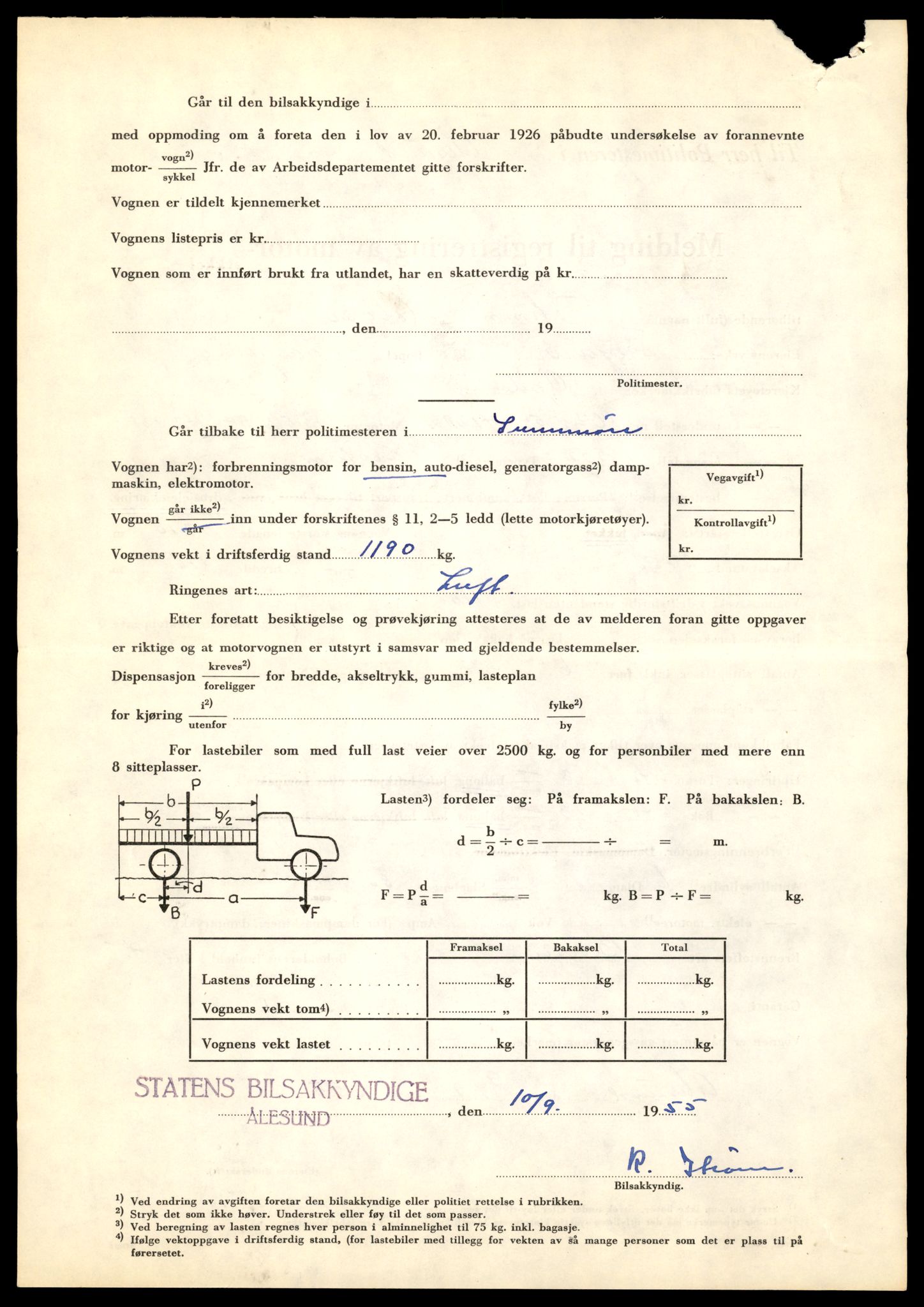 Møre og Romsdal vegkontor - Ålesund trafikkstasjon, SAT/A-4099/F/Fe/L0009: Registreringskort for kjøretøy T 896 - T 1049, 1927-1998, p. 962