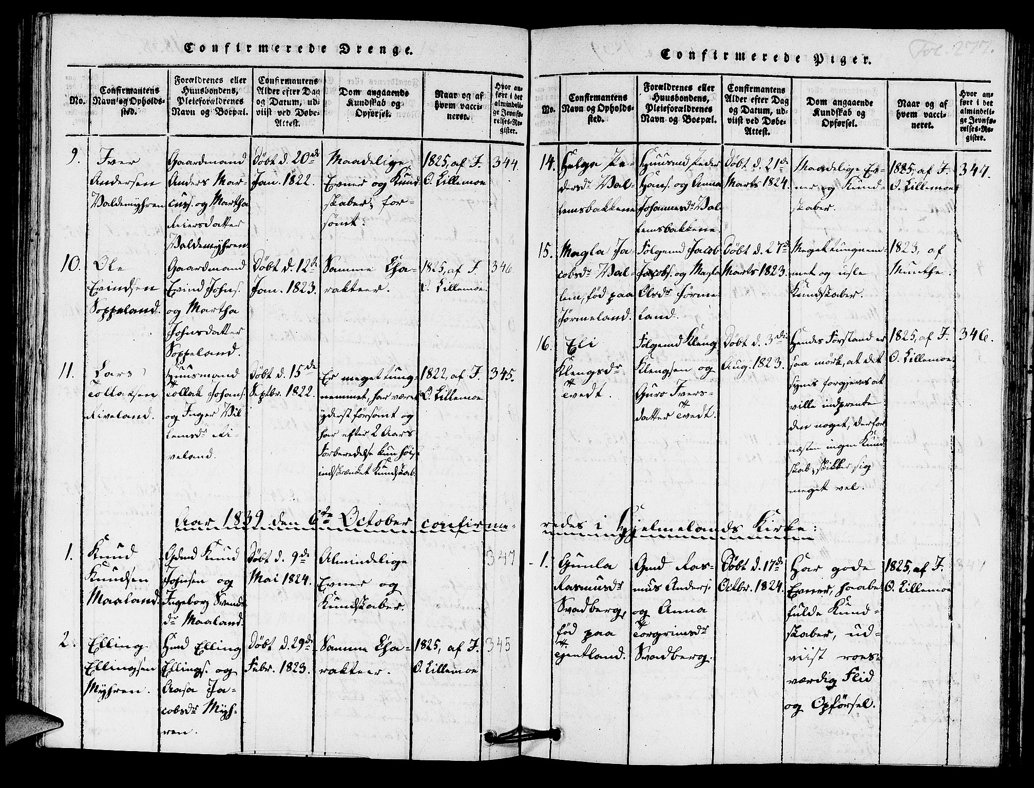 Hjelmeland sokneprestkontor, AV/SAST-A-101843/01/IV/L0005: Parish register (official) no. A 5, 1816-1841, p. 277