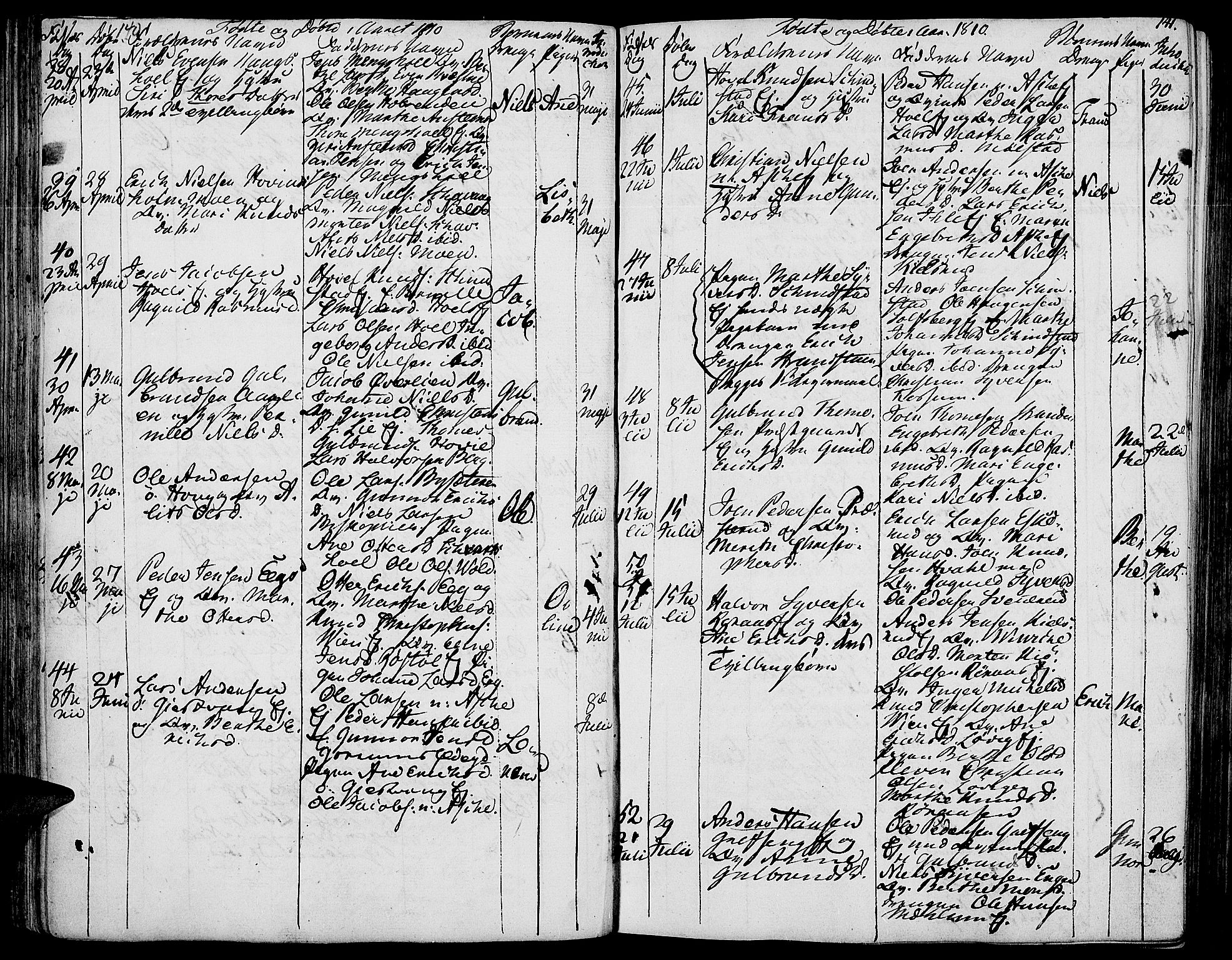 Nes prestekontor, Hedmark, AV/SAH-PREST-020/K/Ka/L0001: Parish register (official) no. 1, 1802-1814, p. 140-141