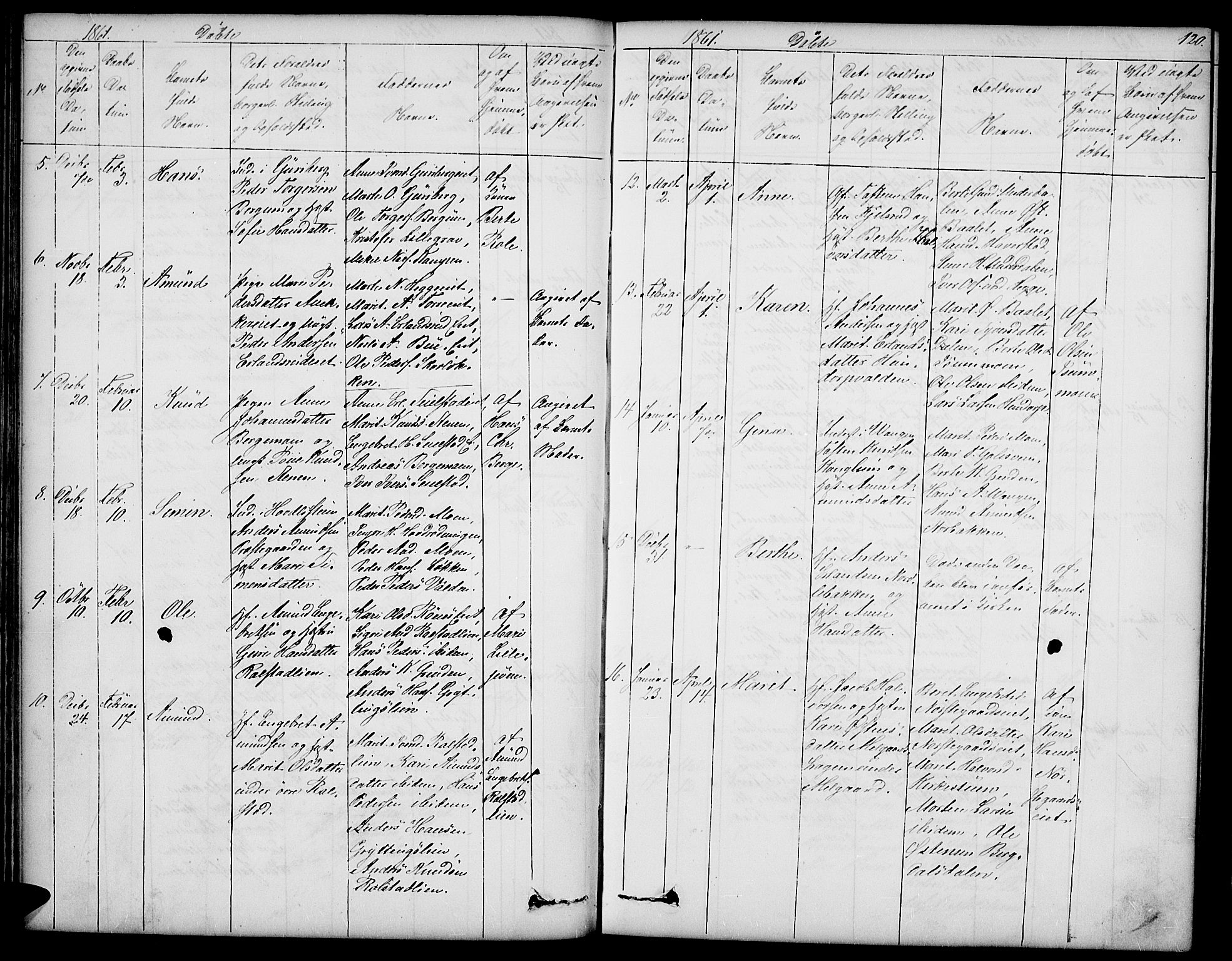 Sør-Fron prestekontor, AV/SAH-PREST-010/H/Ha/Hab/L0001: Parish register (copy) no. 1, 1844-1863, p. 120