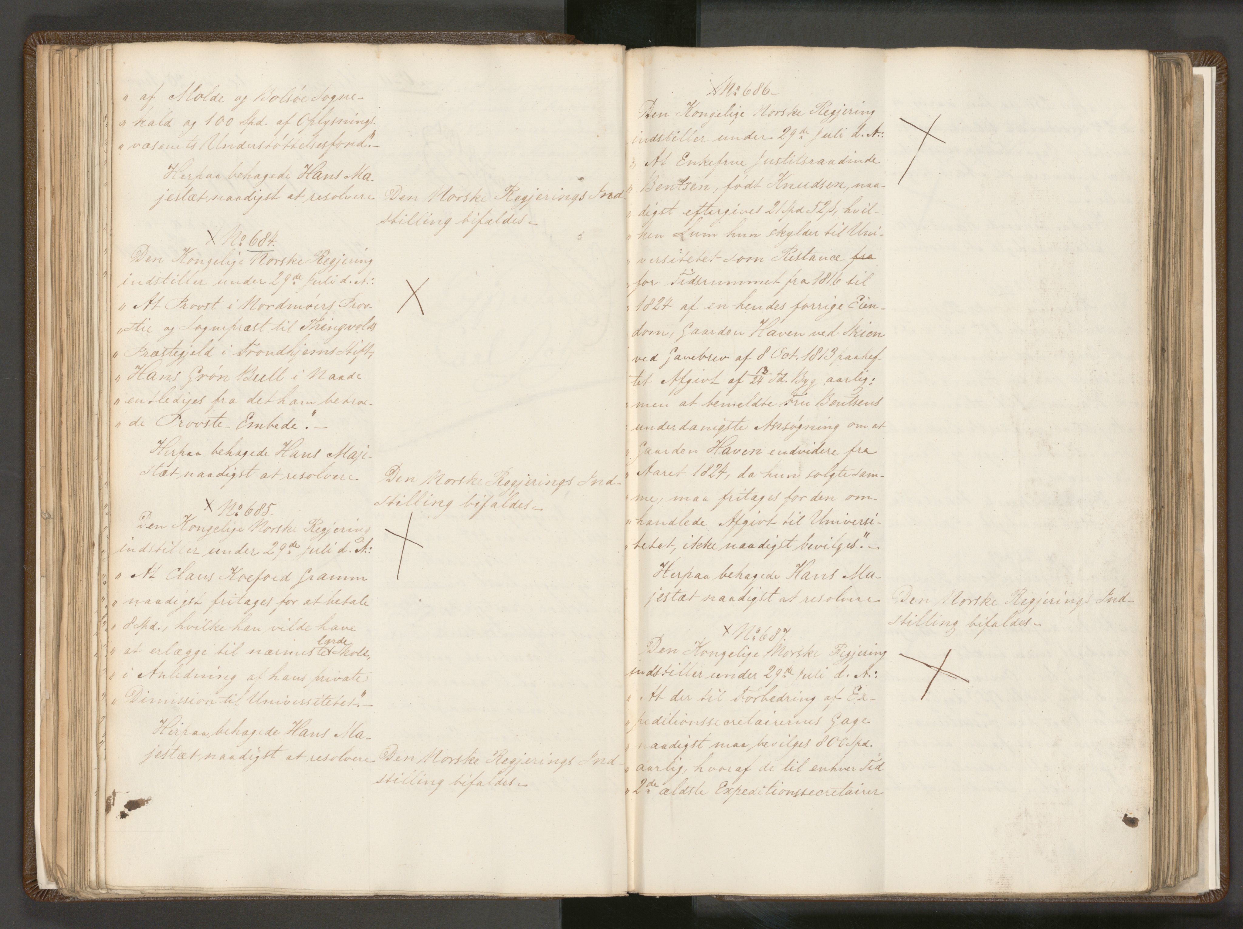Statsrådssekretariatet, AV/RA-S-1001/A/Ab/L0033: Kgl. res. nr.  513-1088, 2. halvår, 1831