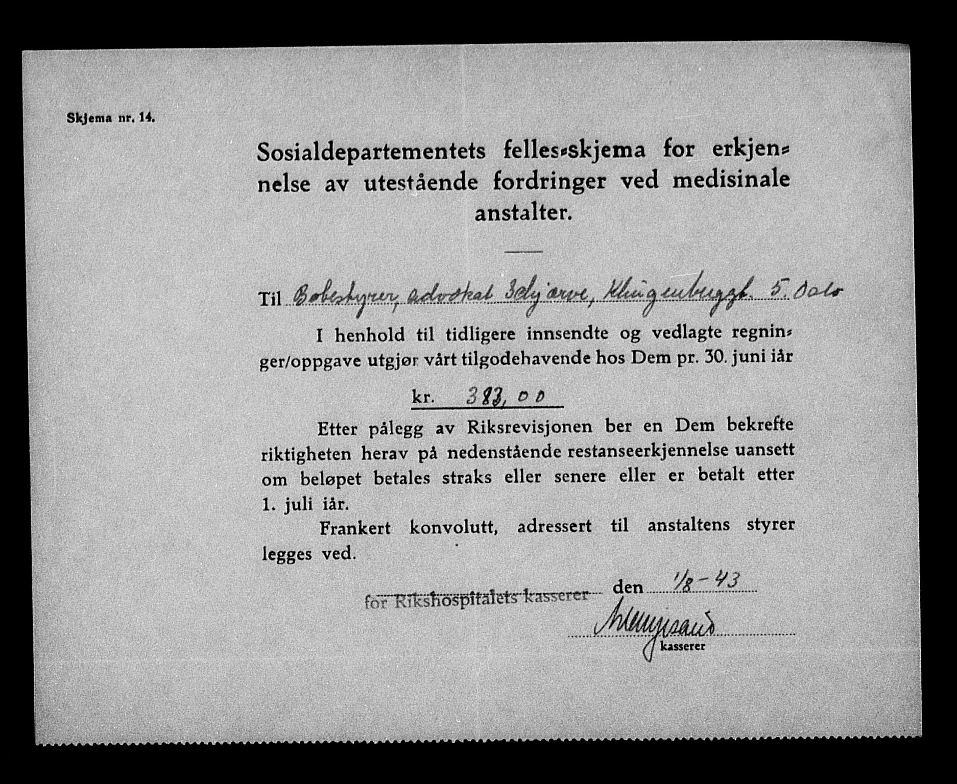 Justisdepartementet, Tilbakeføringskontoret for inndratte formuer, AV/RA-S-1564/H/Hc/Hcc/L0930: --, 1945-1947, p. 126