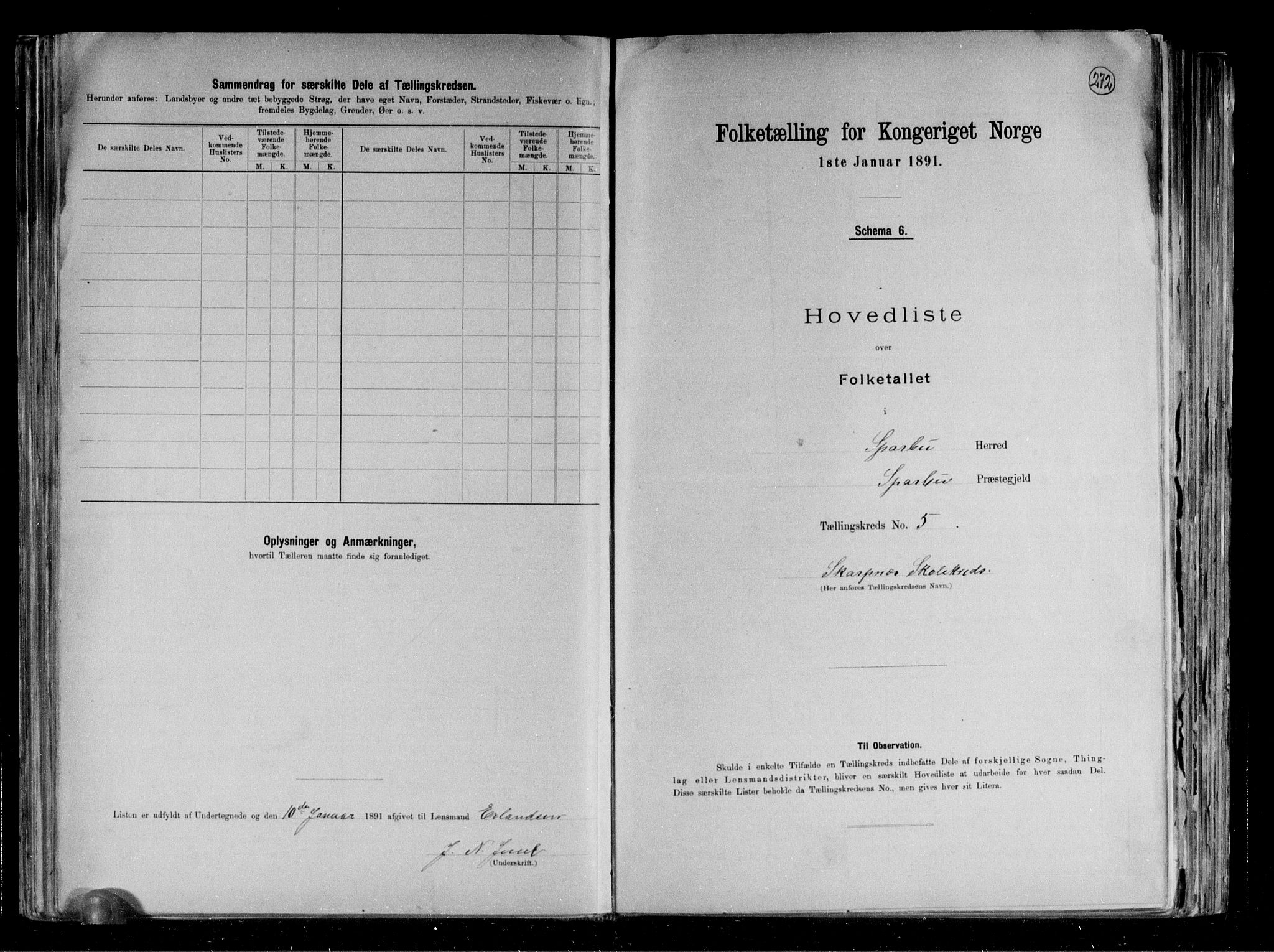 RA, 1891 census for 1731 Sparbu, 1891, p. 13