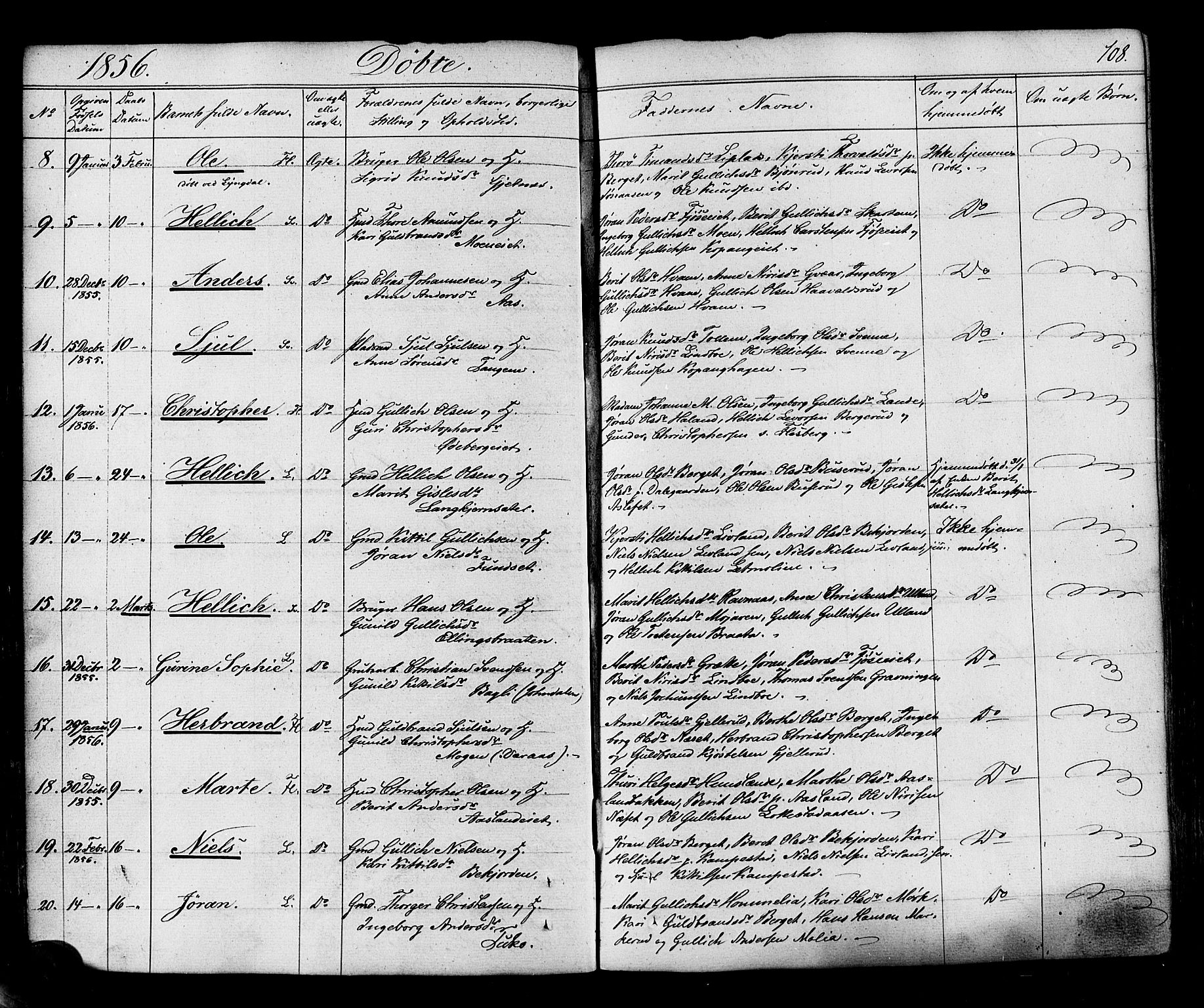 Flesberg kirkebøker, SAKO/A-18/F/Fa/L0006: Parish register (official) no. I 6, 1834-1860, p. 108