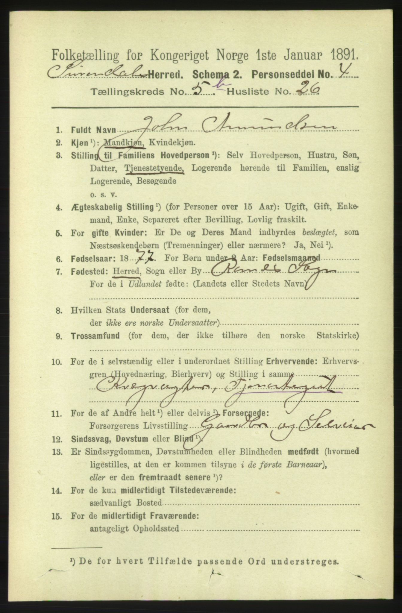 RA, 1891 census for 1566 Surnadal, 1891, p. 1643