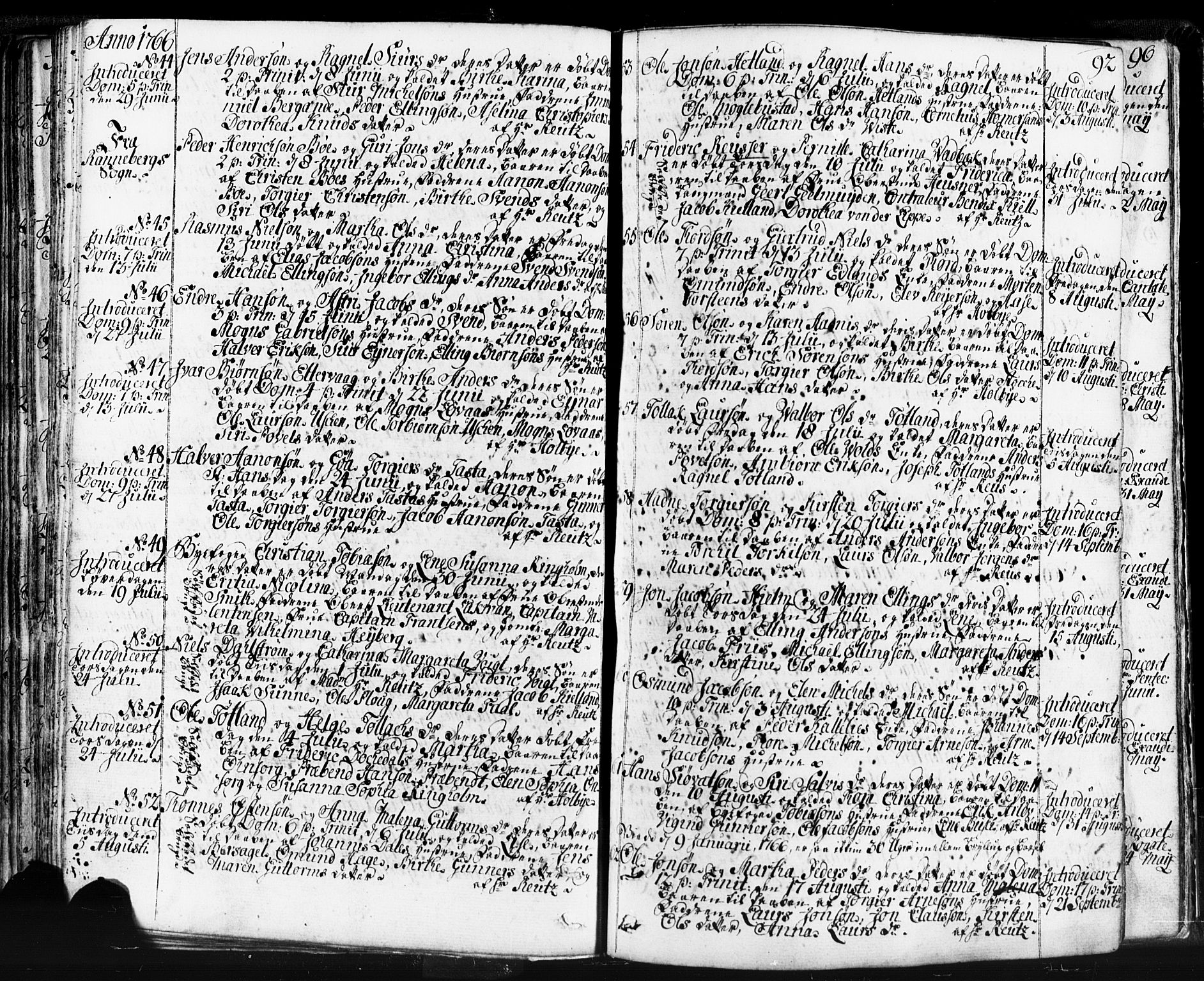 Domkirken sokneprestkontor, SAST/A-101812/001/30/30BB/L0004: Parish register (copy) no. B 4, 1752-1790, p. 92