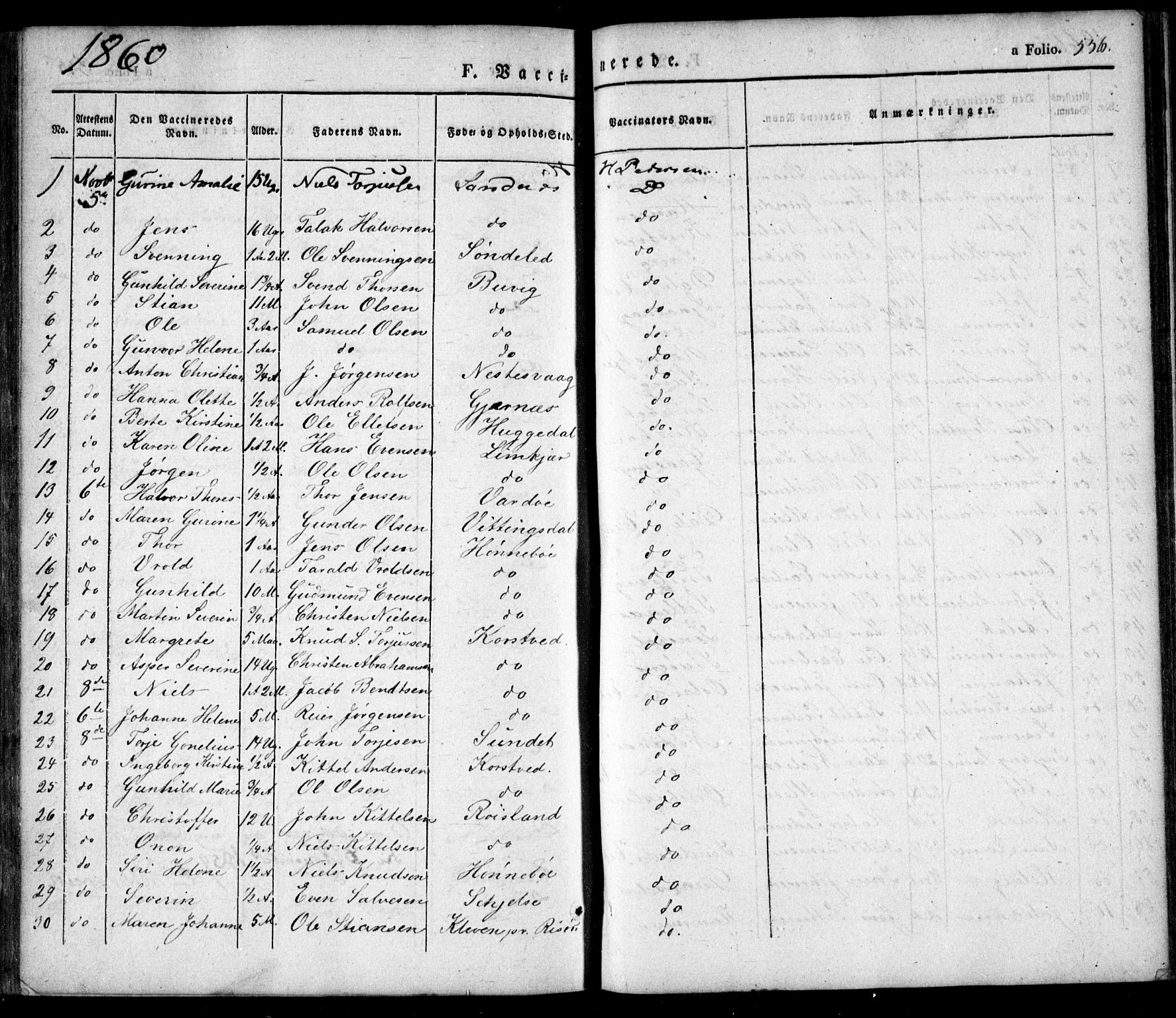Søndeled sokneprestkontor, SAK/1111-0038/F/Fa/L0002: Parish register (official) no. A 2, 1839-1860, p. 556