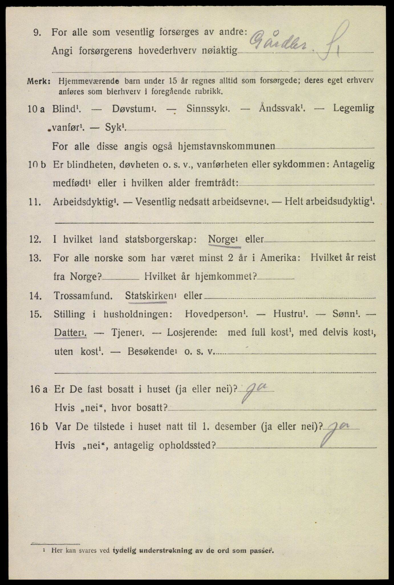 SAH, 1920 census for Stange, 1920, p. 14690