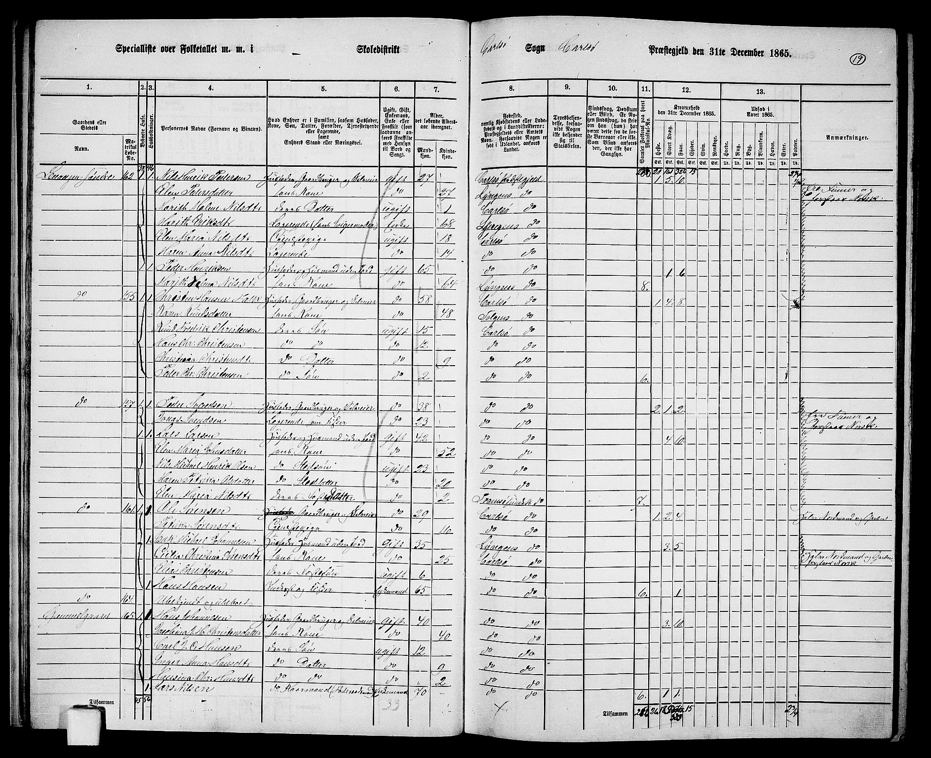 RA, 1865 census for Karlsøy, 1865, p. 18