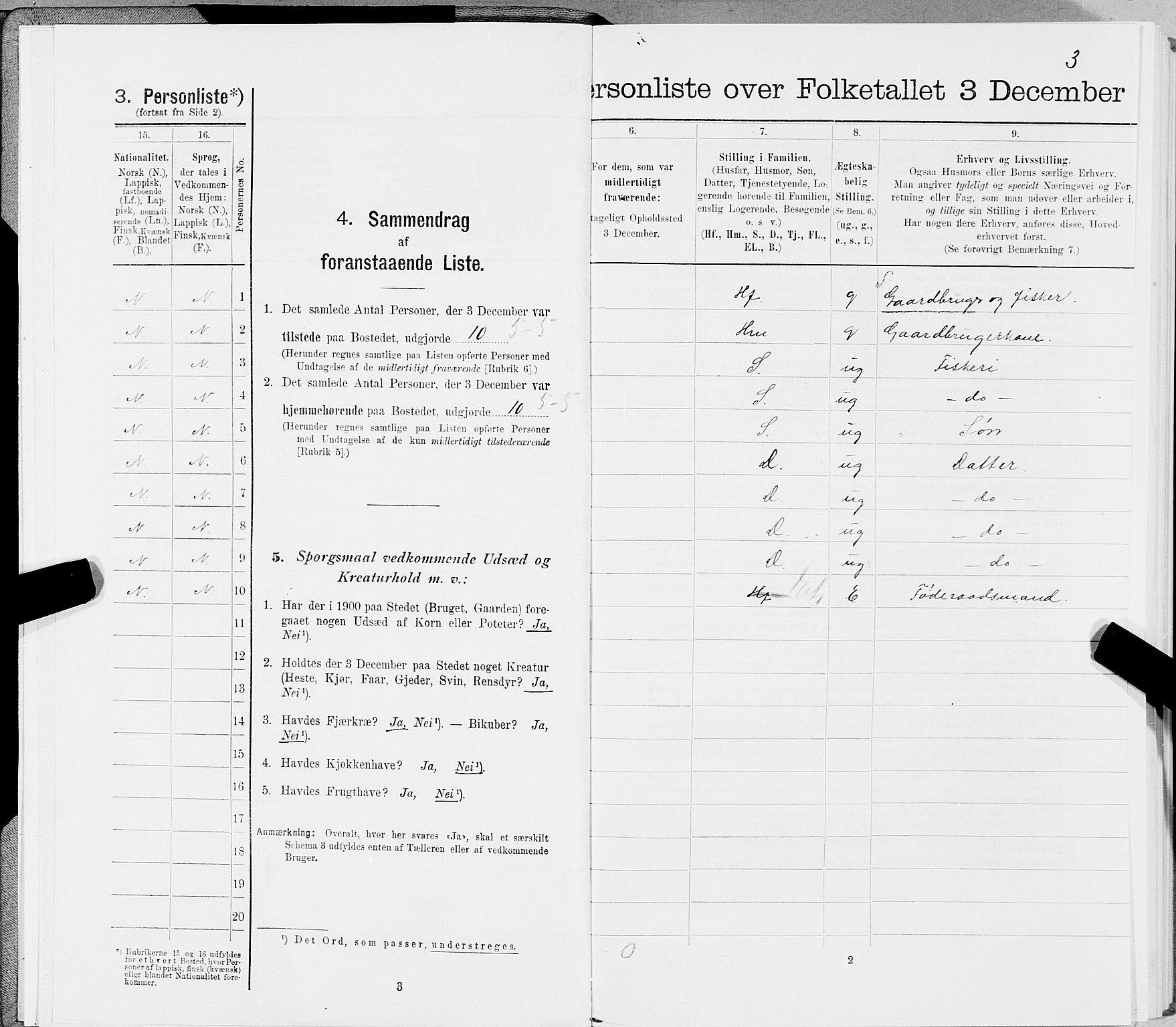 SAT, 1900 census for Steigen, 1900, p. 28