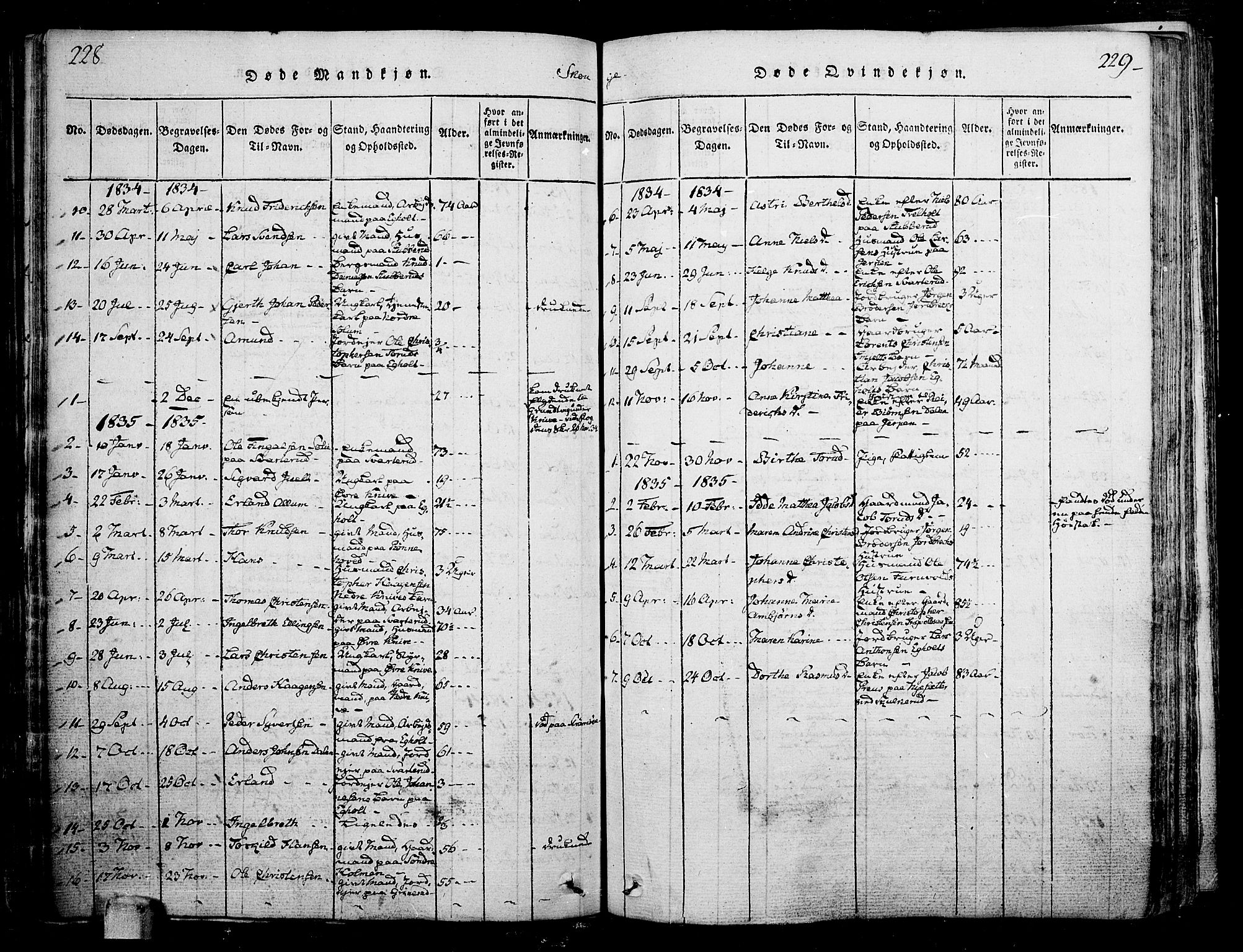 Skoger kirkebøker, AV/SAKO-A-59/F/Fa/L0002: Parish register (official) no. I 2 /1, 1814-1842, p. 228-229