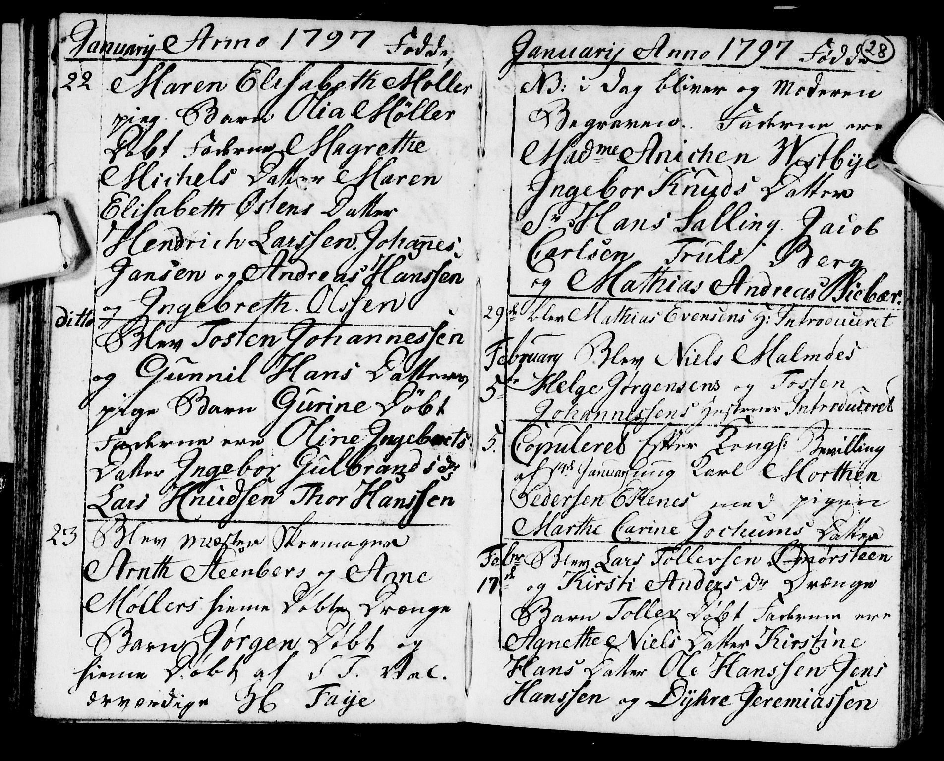 Strømsø kirkebøker, AV/SAKO-A-246/F/Fb/L0003: Parish register (official) no. II 3, 1793-1799, p. 28