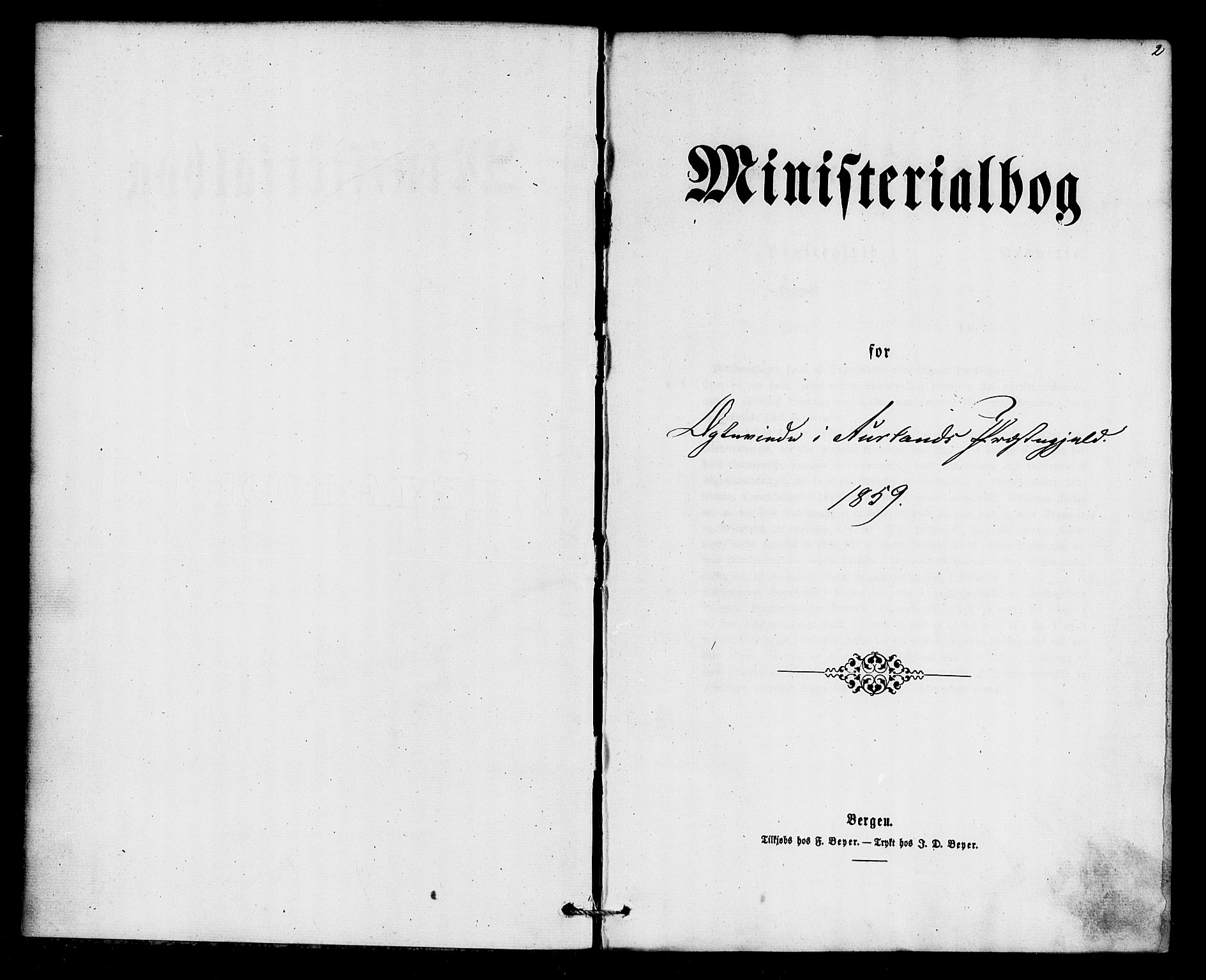 Aurland sokneprestembete, SAB/A-99937/H/Ha/Haa/L0010: Parish register (official) no. A 10, 1859-1879, p. 2