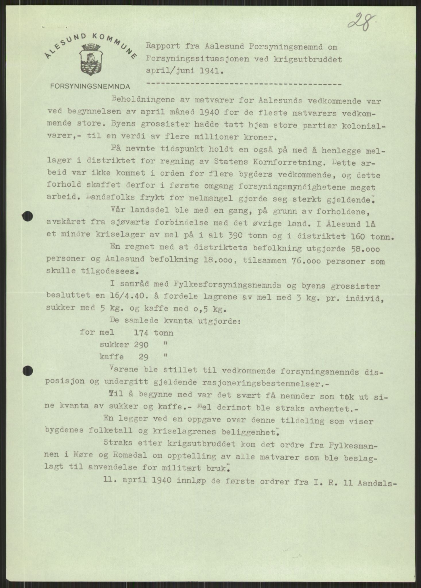 Forsvaret, Forsvarets krigshistoriske avdeling, AV/RA-RAFA-2017/Y/Ya/L0015: II-C-11-31 - Fylkesmenn.  Rapporter om krigsbegivenhetene 1940., 1940, p. 936