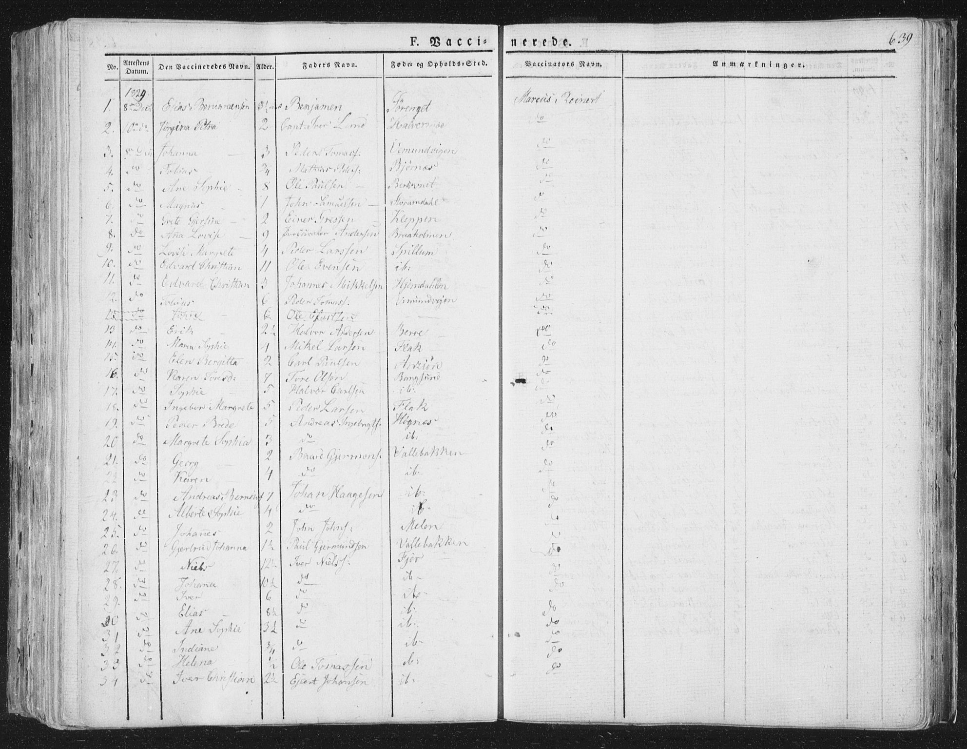 Ministerialprotokoller, klokkerbøker og fødselsregistre - Nord-Trøndelag, SAT/A-1458/764/L0552: Parish register (official) no. 764A07b, 1824-1865, p. 639
