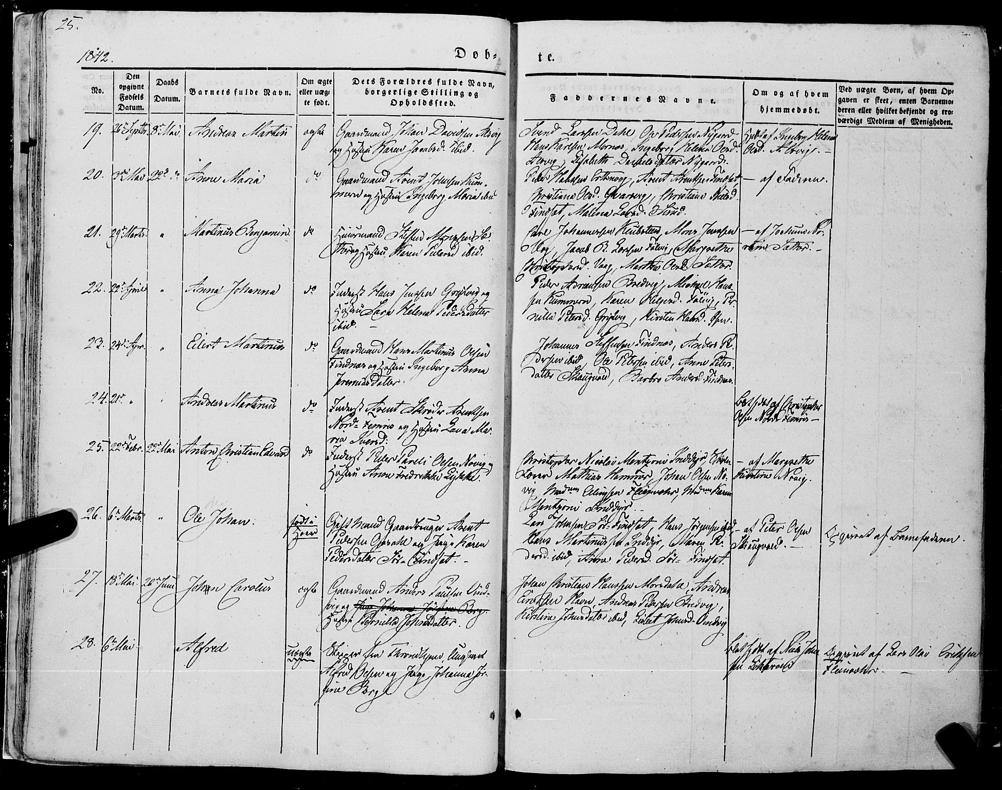 Ministerialprotokoller, klokkerbøker og fødselsregistre - Nordland, SAT/A-1459/805/L0097: Parish register (official) no. 805A04, 1837-1861, p. 25