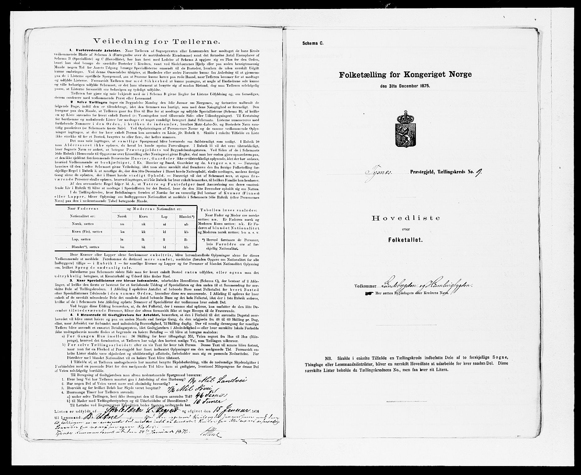 SAB, 1875 census for 1223P Tysnes, 1875, p. 20