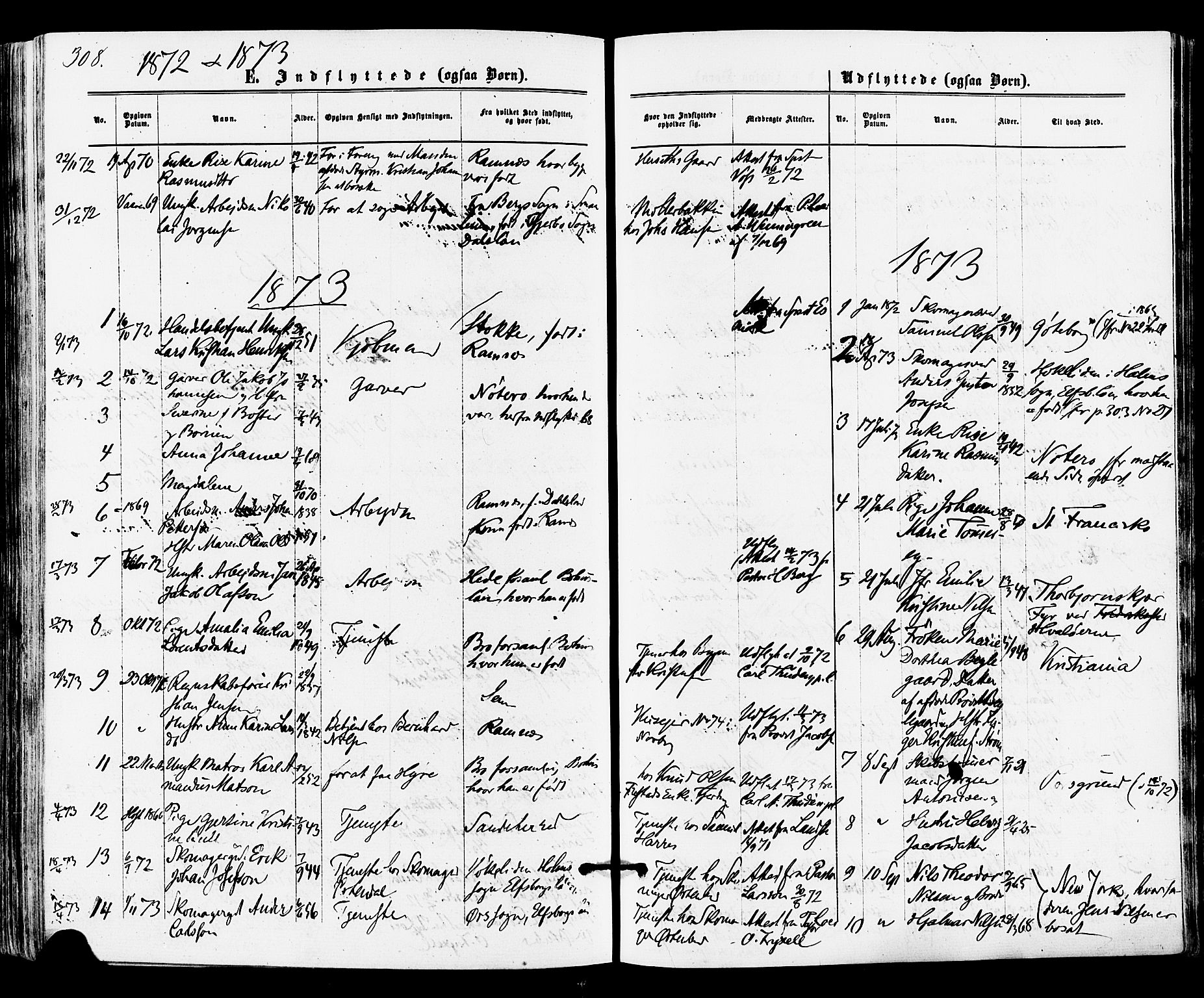 Tønsberg kirkebøker, AV/SAKO-A-330/F/Fa/L0009: Parish register (official) no. I 9, 1865-1873, p. 308