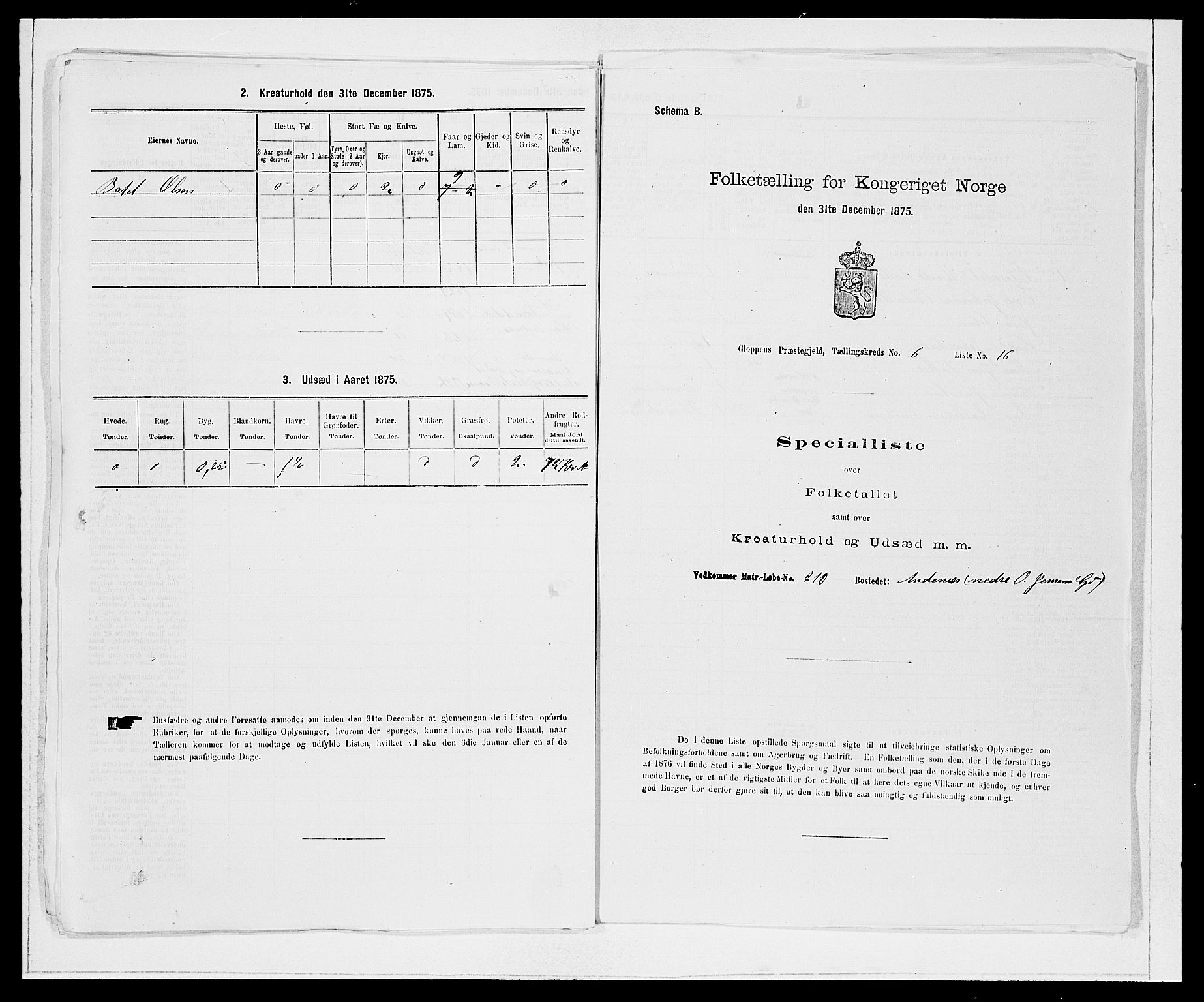 SAB, 1875 Census for 1445P Gloppen, 1875, p. 753