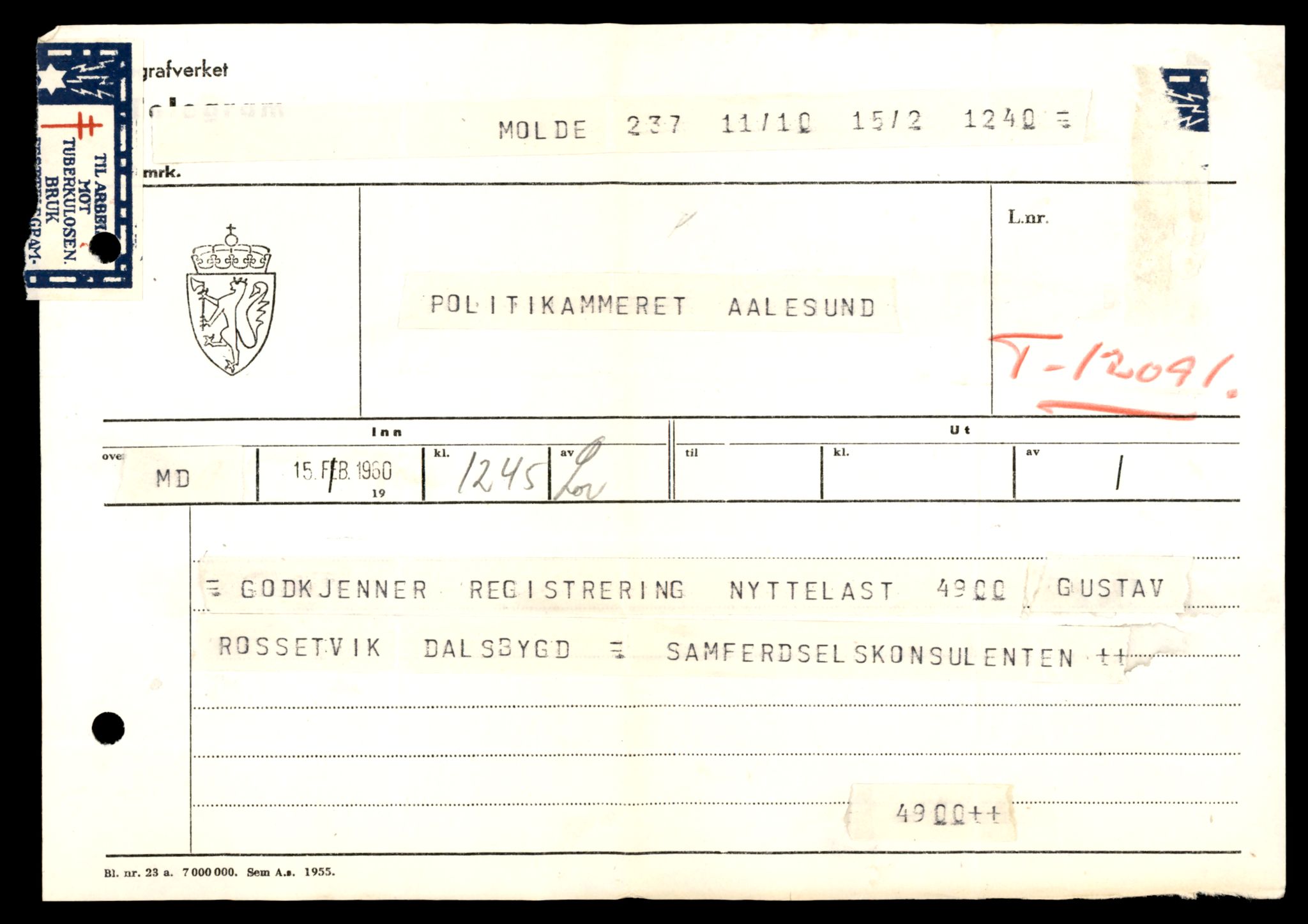 Møre og Romsdal vegkontor - Ålesund trafikkstasjon, AV/SAT-A-4099/F/Fe/L0032: Registreringskort for kjøretøy T 11997 - T 12149, 1927-1998, p. 2427