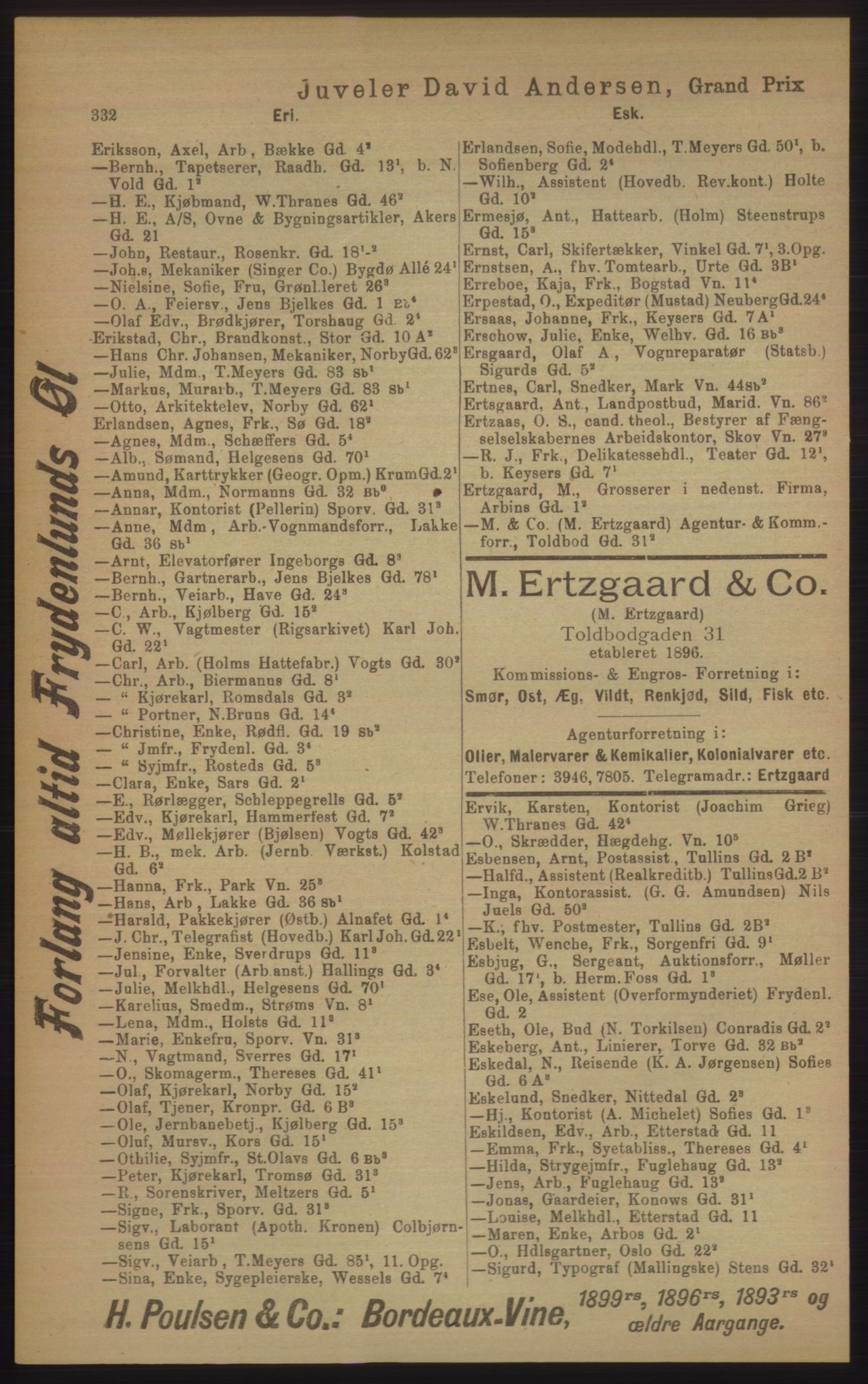 Kristiania/Oslo adressebok, PUBL/-, 1906, p. 332