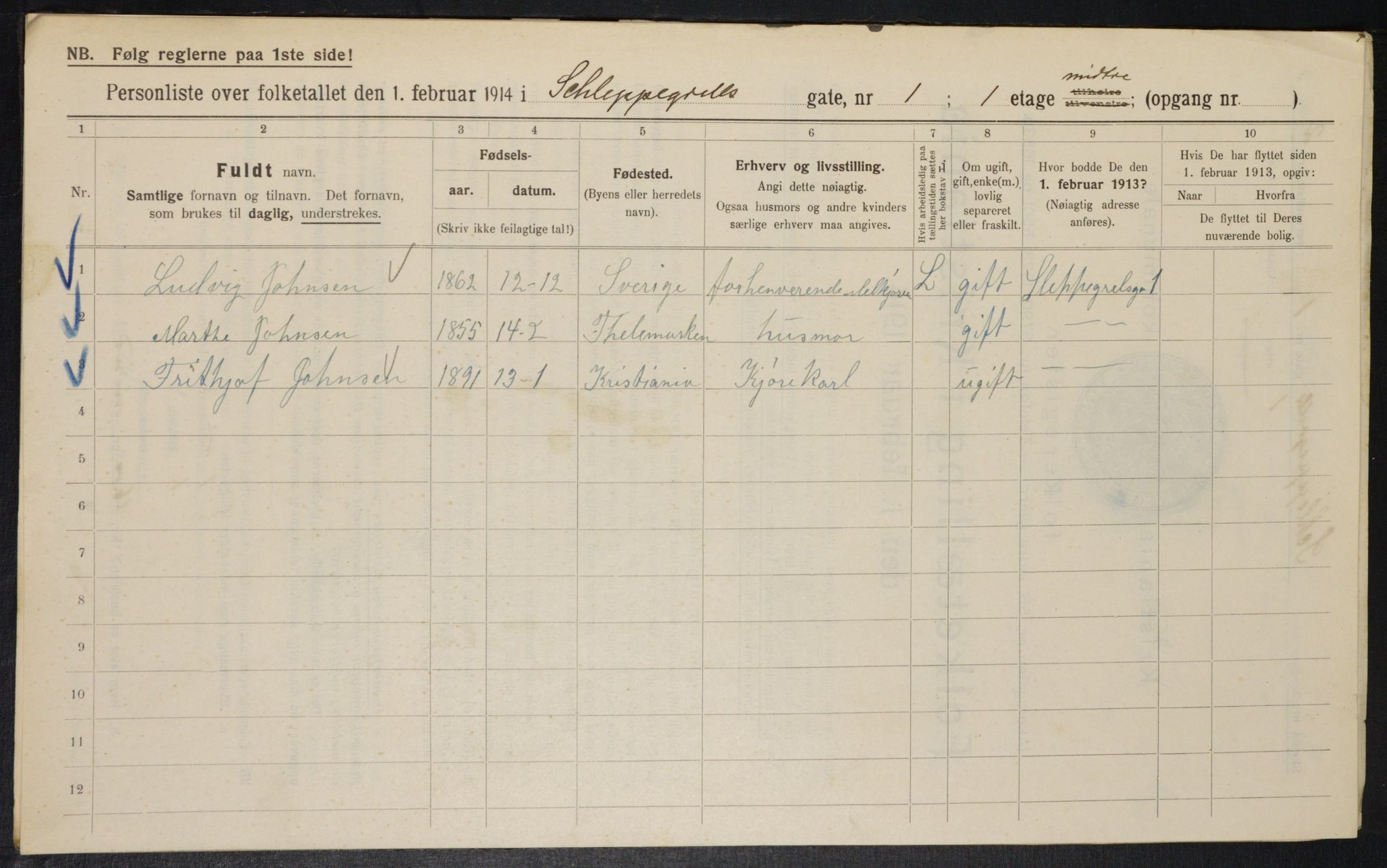 OBA, Municipal Census 1914 for Kristiania, 1914, p. 89389