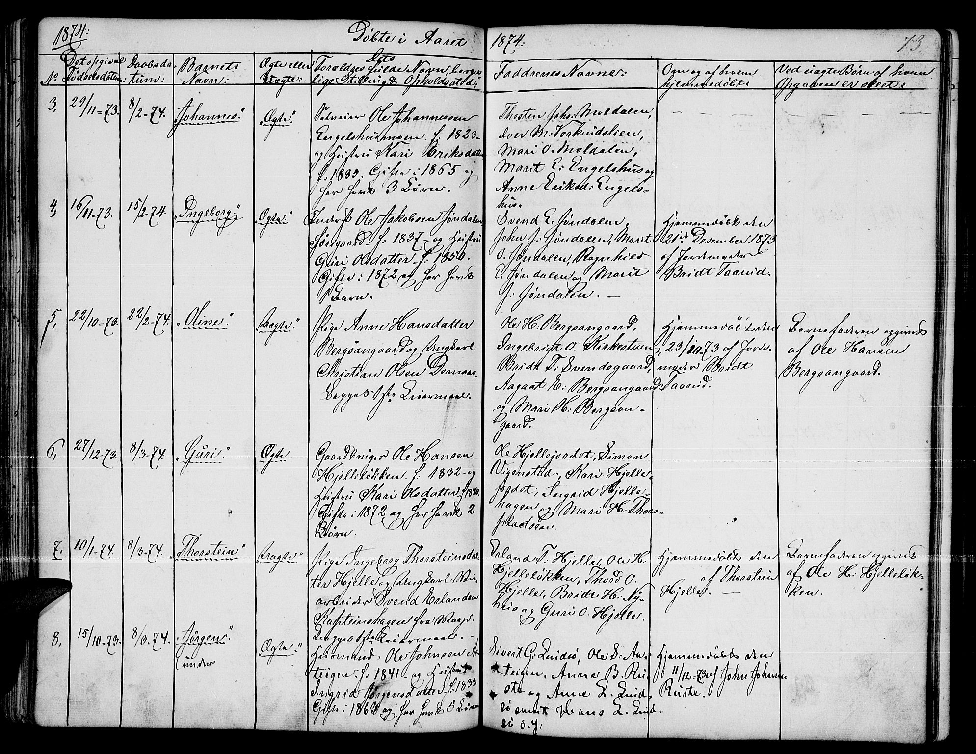 Dovre prestekontor, SAH/PREST-066/H/Ha/Hab/L0001: Parish register (copy) no. 1, 1862-1880, p. 73