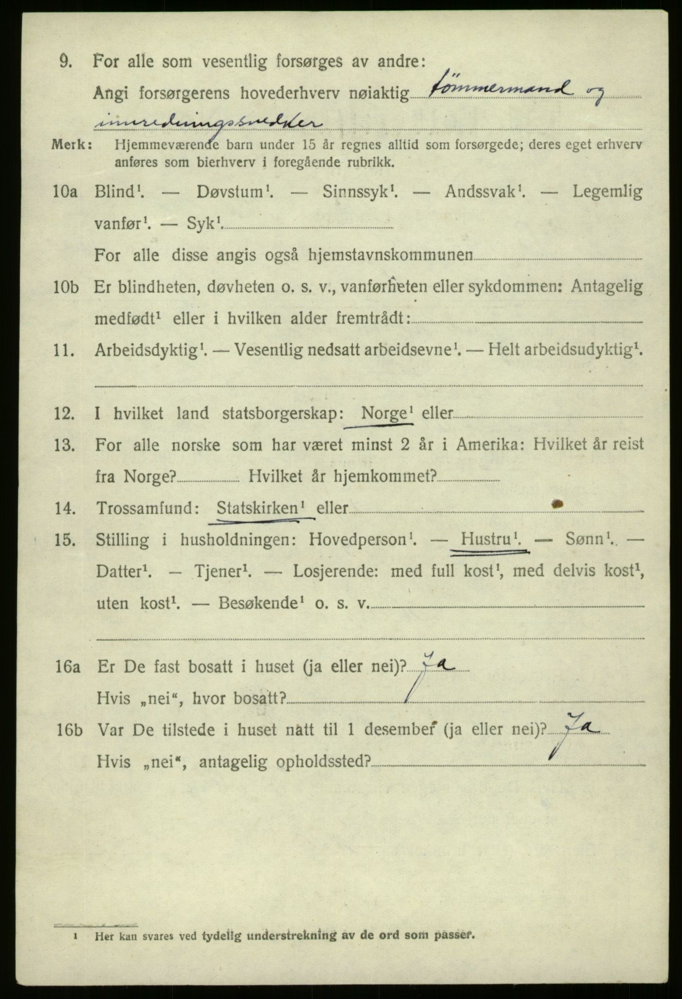 SAB, 1920 census for Bremanger, 1920, p. 6739