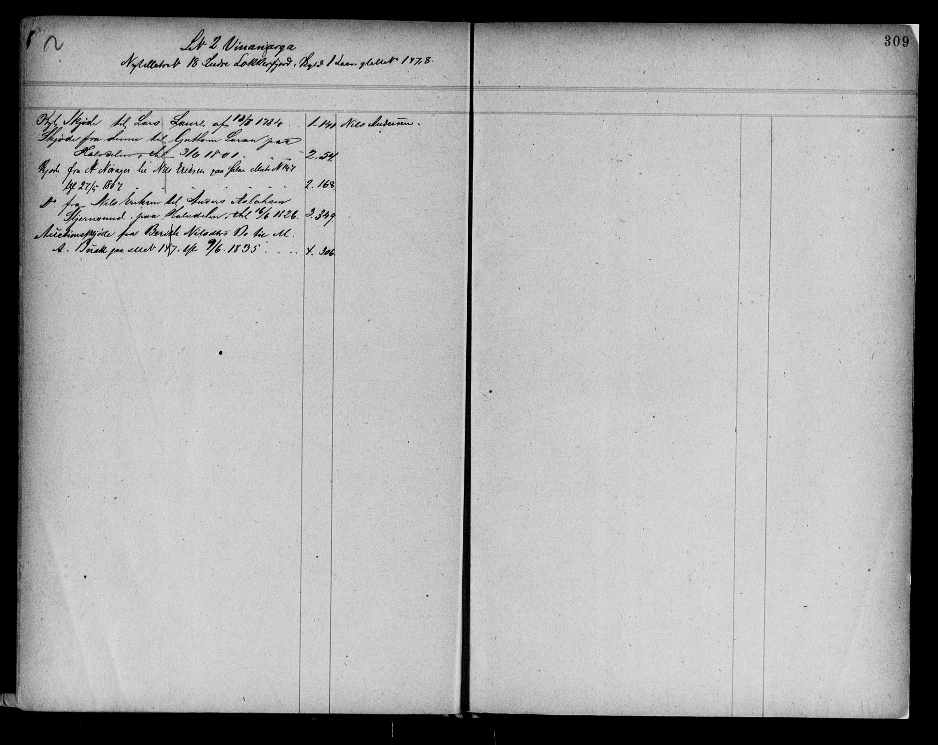 Alta fogderi/sorenskriveri, SATØ/SATØ-5/1/K/Kb/Kba/L0009pantereg: Mortgage register no. 9, 1776, p. 309