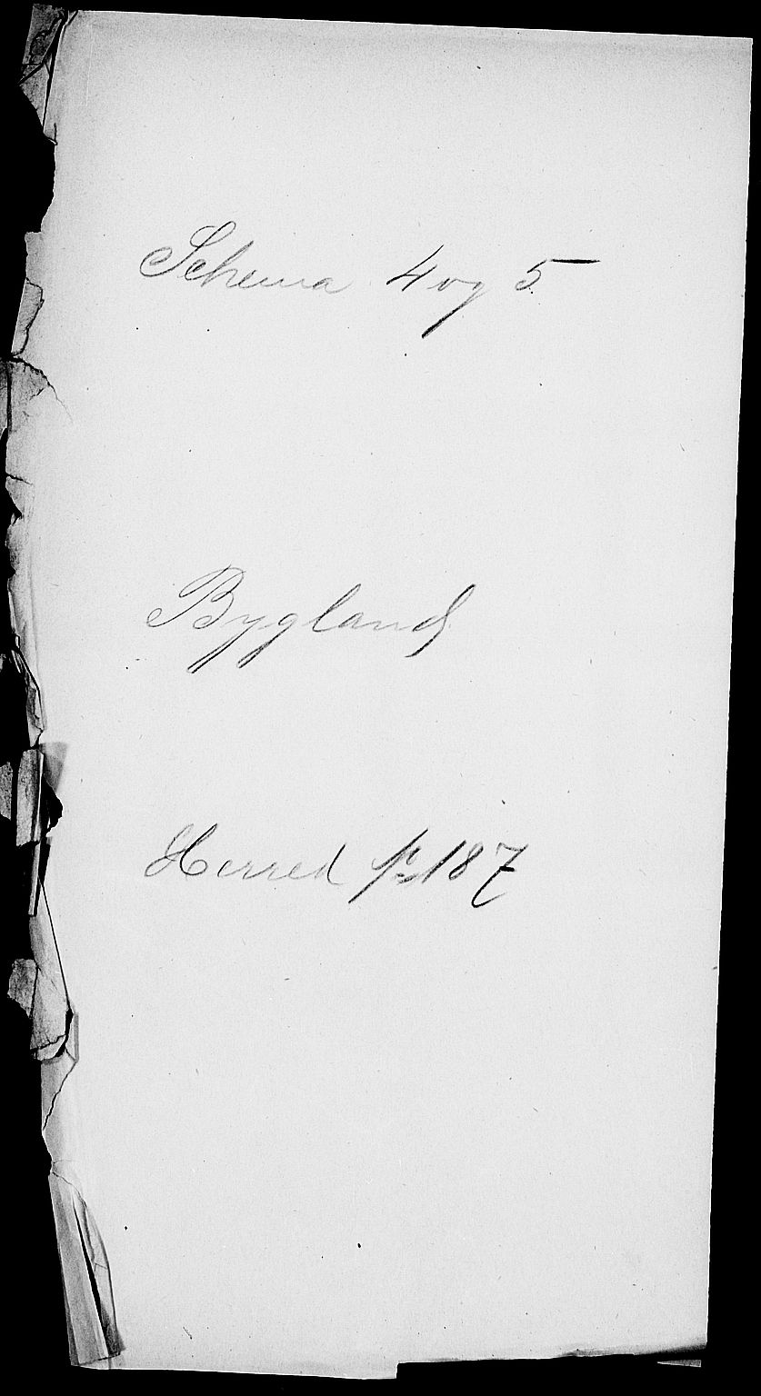 SAK, 1900 census for Bygland, 1900, p. 1