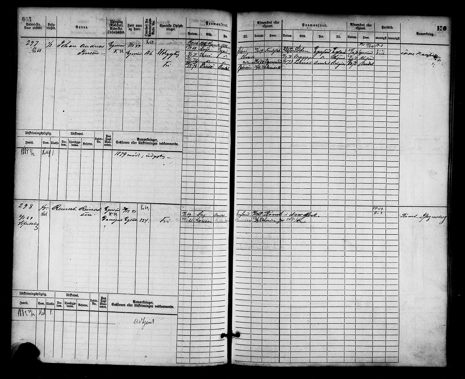 Egersund mønstringskrets, AV/SAK-2031-0019/F/Fb/L0001: Hovedrulle nr 1-666, O-3, 1868-1920, p. 156