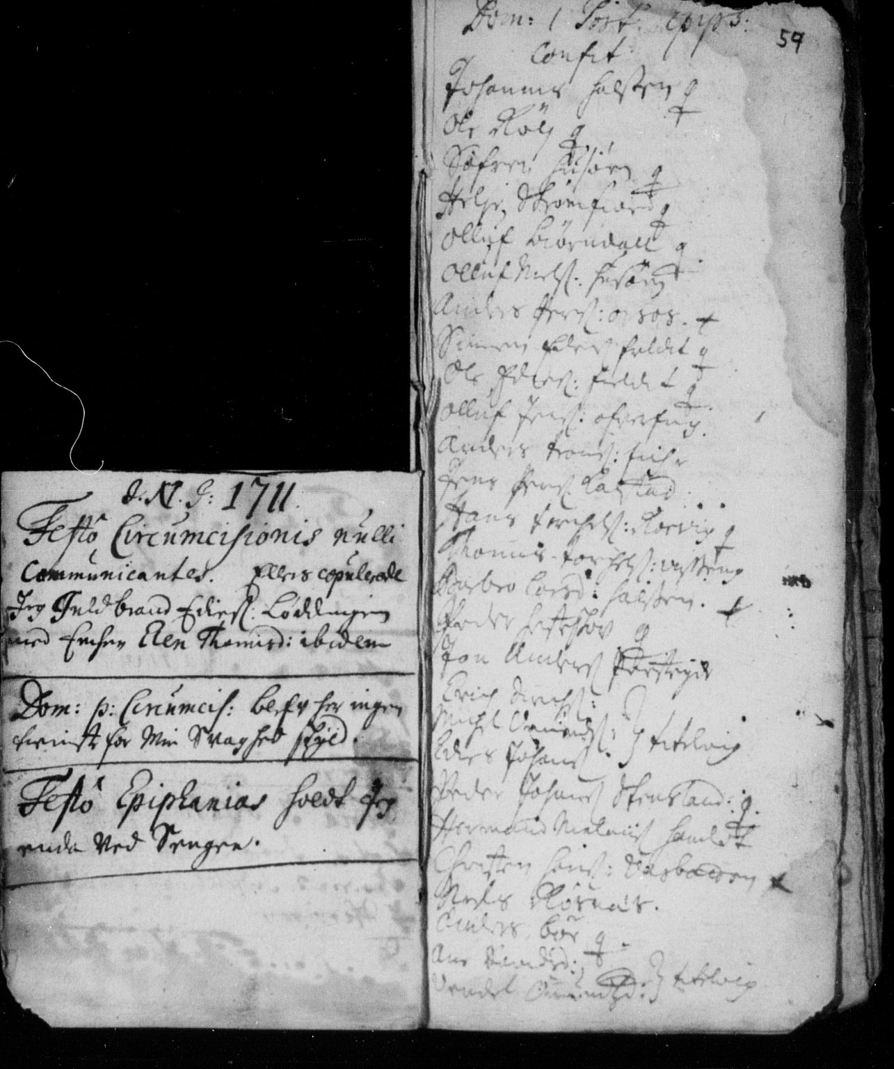 Ministerialprotokoller, klokkerbøker og fødselsregistre - Nordland, SAT/A-1459/859/L0840: Parish register (official) no. 859A00, 1708-1738, p. 54