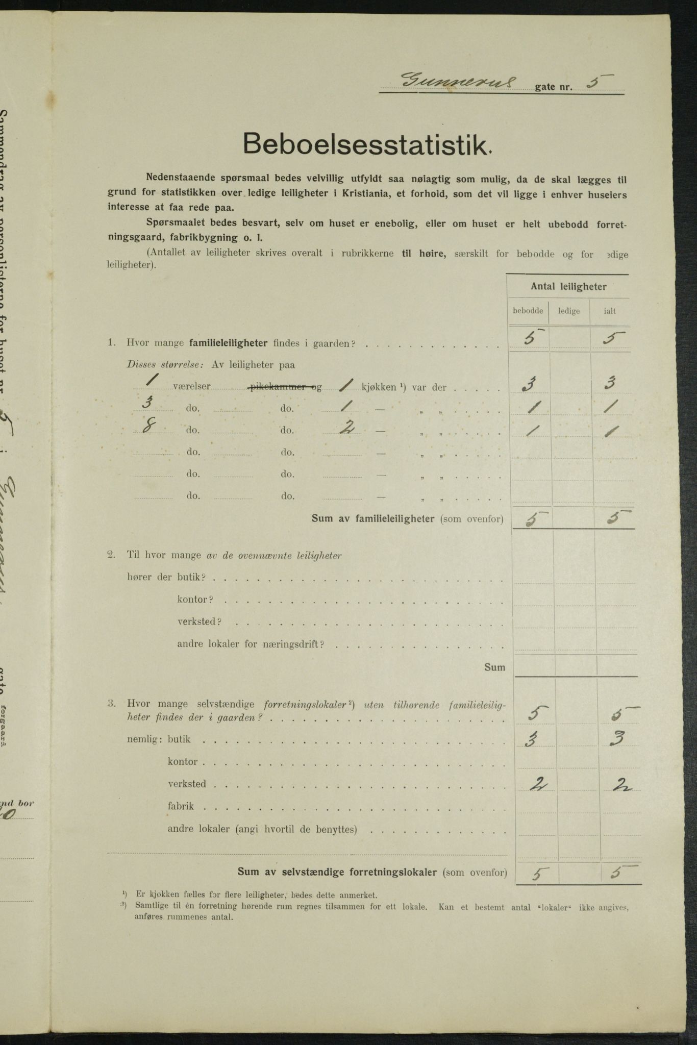 OBA, Municipal Census 1914 for Kristiania, 1914, p. 5210