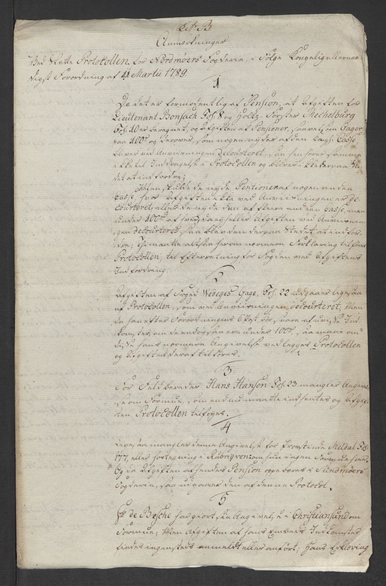 Rentekammeret inntil 1814, Reviderte regnskaper, Mindre regnskaper, RA/EA-4068/Rf/Rfe/L0031: Nordmøre fogderi, Numedal og Sandsvær fogderi, 1789, p. 79