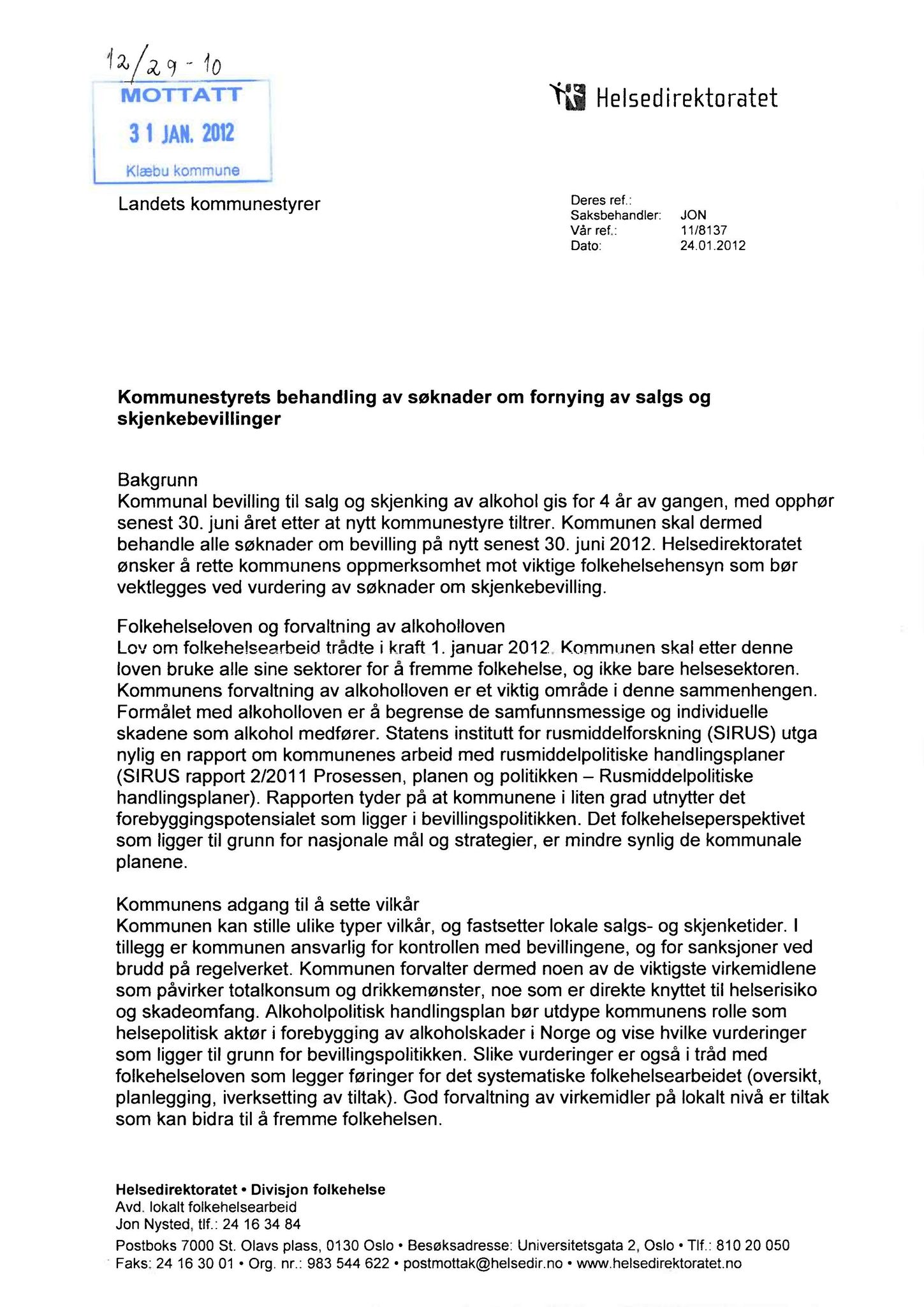 Klæbu Kommune, TRKO/KK/05-UOm/L003: Utvalg for omsorg - Møtedokumenter, 2012, p. 143