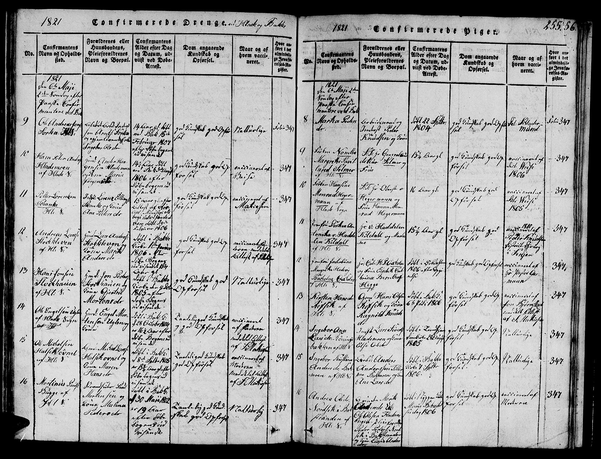 Ministerialprotokoller, klokkerbøker og fødselsregistre - Sør-Trøndelag, SAT/A-1456/606/L0307: Parish register (copy) no. 606C03, 1817-1824, p. 255