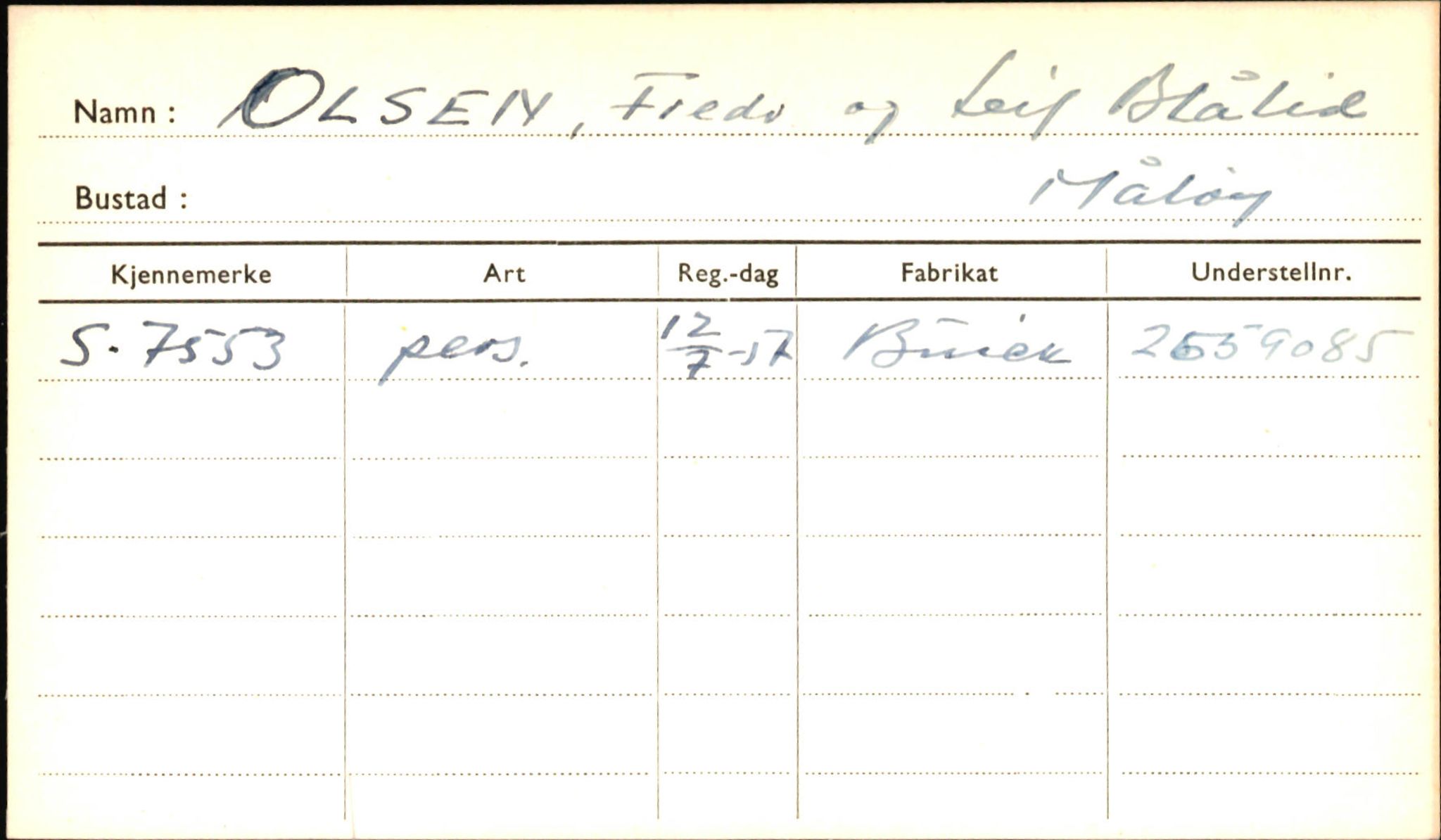 Statens vegvesen, Sogn og Fjordane vegkontor, AV/SAB-A-5301/4/F/L0001D: Eigarregister Fjordane til 1.6.1961, 1930-1961, p. 1060