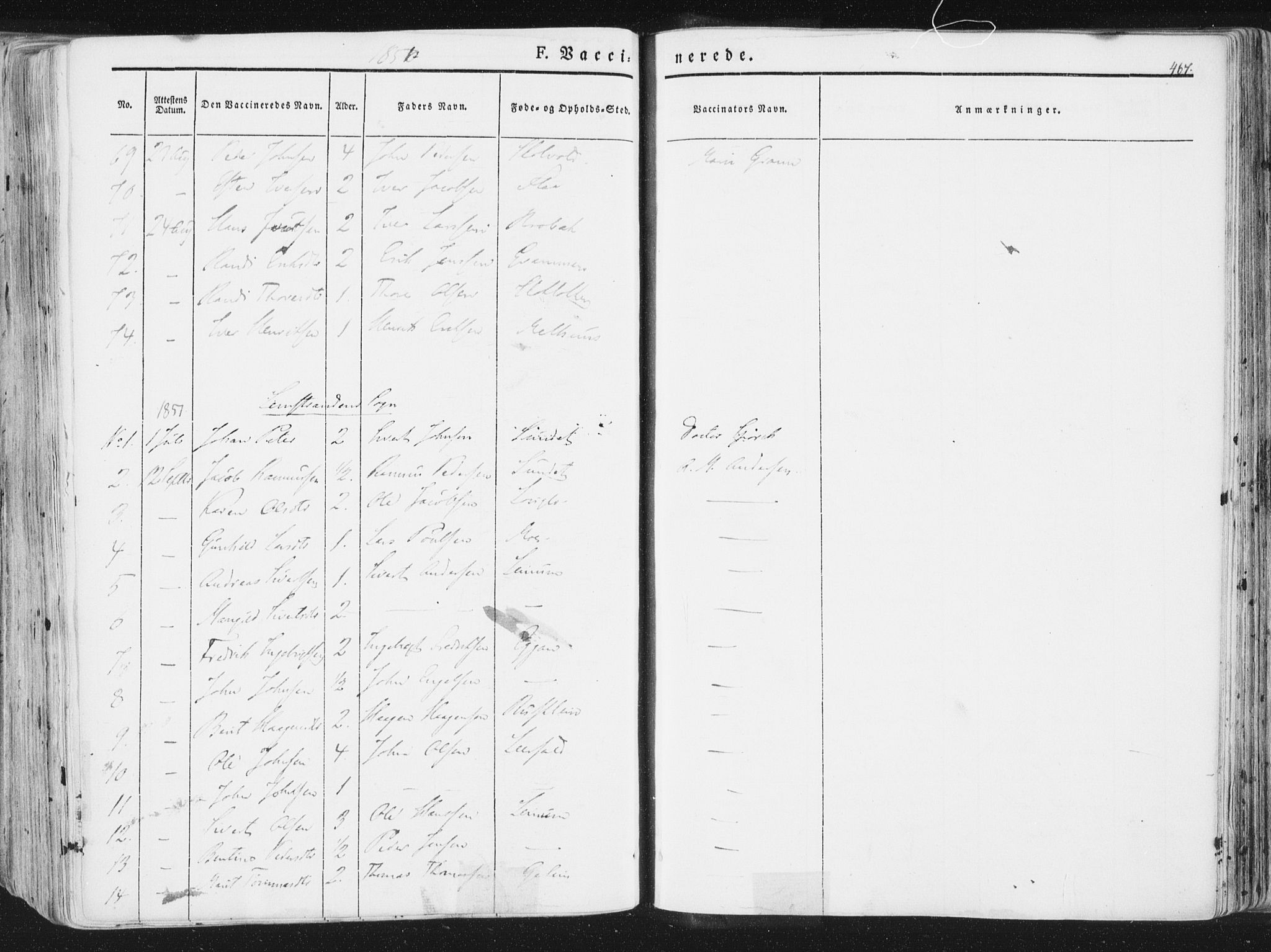 Ministerialprotokoller, klokkerbøker og fødselsregistre - Sør-Trøndelag, SAT/A-1456/691/L1074: Parish register (official) no. 691A06, 1842-1852, p. 467