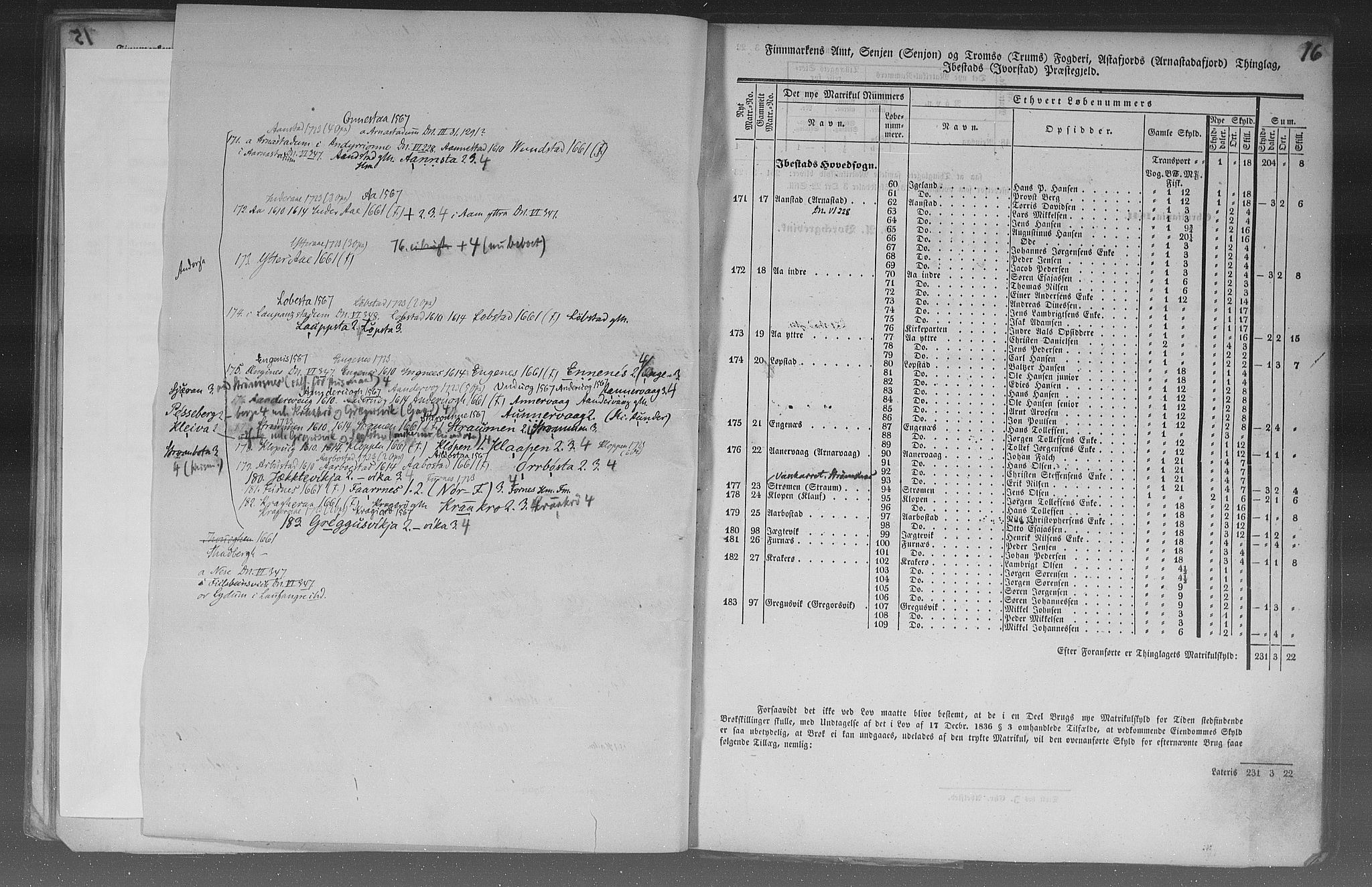 Rygh, AV/RA-PA-0034/F/Fb/L0015/0003: Matrikkelen for 1838 / Matrikkelen for 1838 - Tromsø amt (Troms fylke), 1838, p. 16