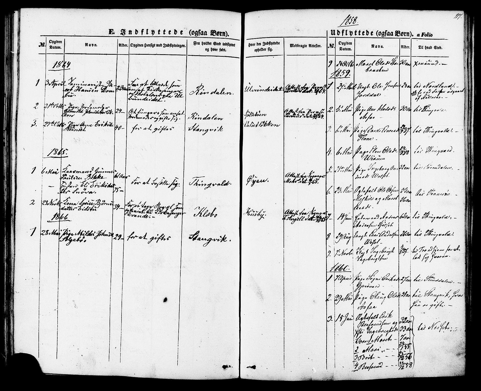 Ministerialprotokoller, klokkerbøker og fødselsregistre - Møre og Romsdal, AV/SAT-A-1454/588/L1004: Parish register (official) no. 588A01, 1854-1870, p. 117