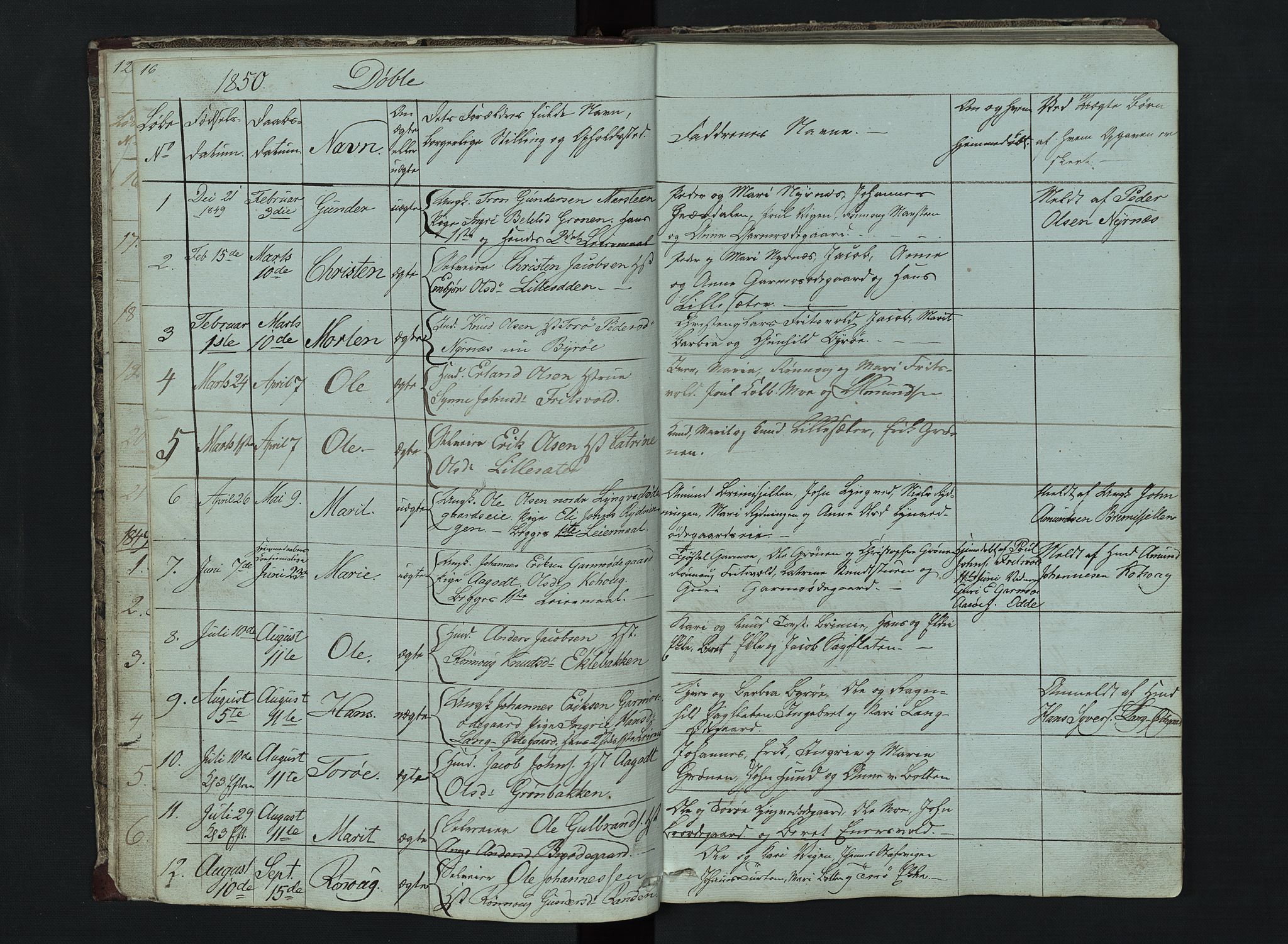 Lom prestekontor, AV/SAH-PREST-070/L/L0014: Parish register (copy) no. 14, 1845-1876, p. 16-17