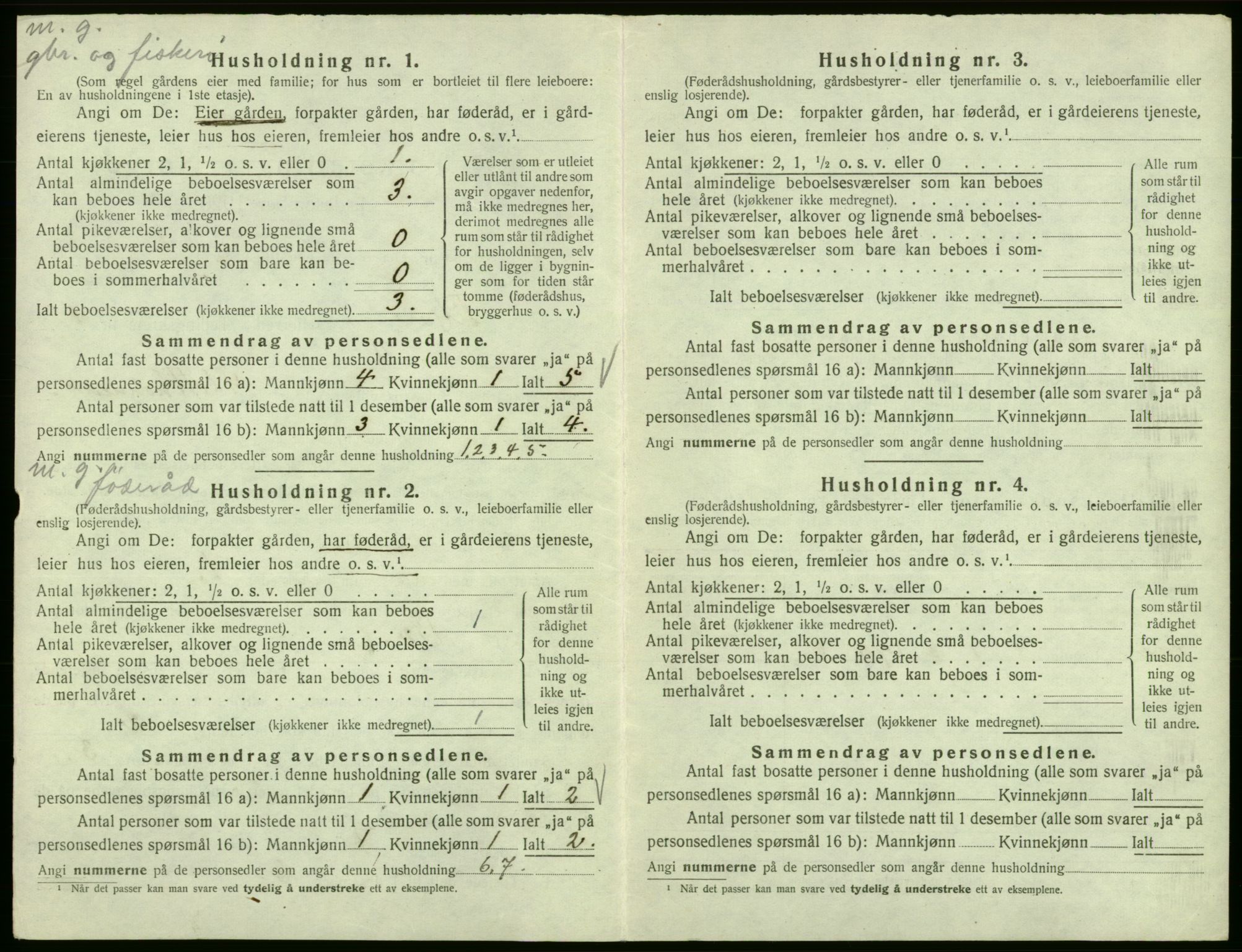 SAB, 1920 census for Fitjar, 1920, p. 262