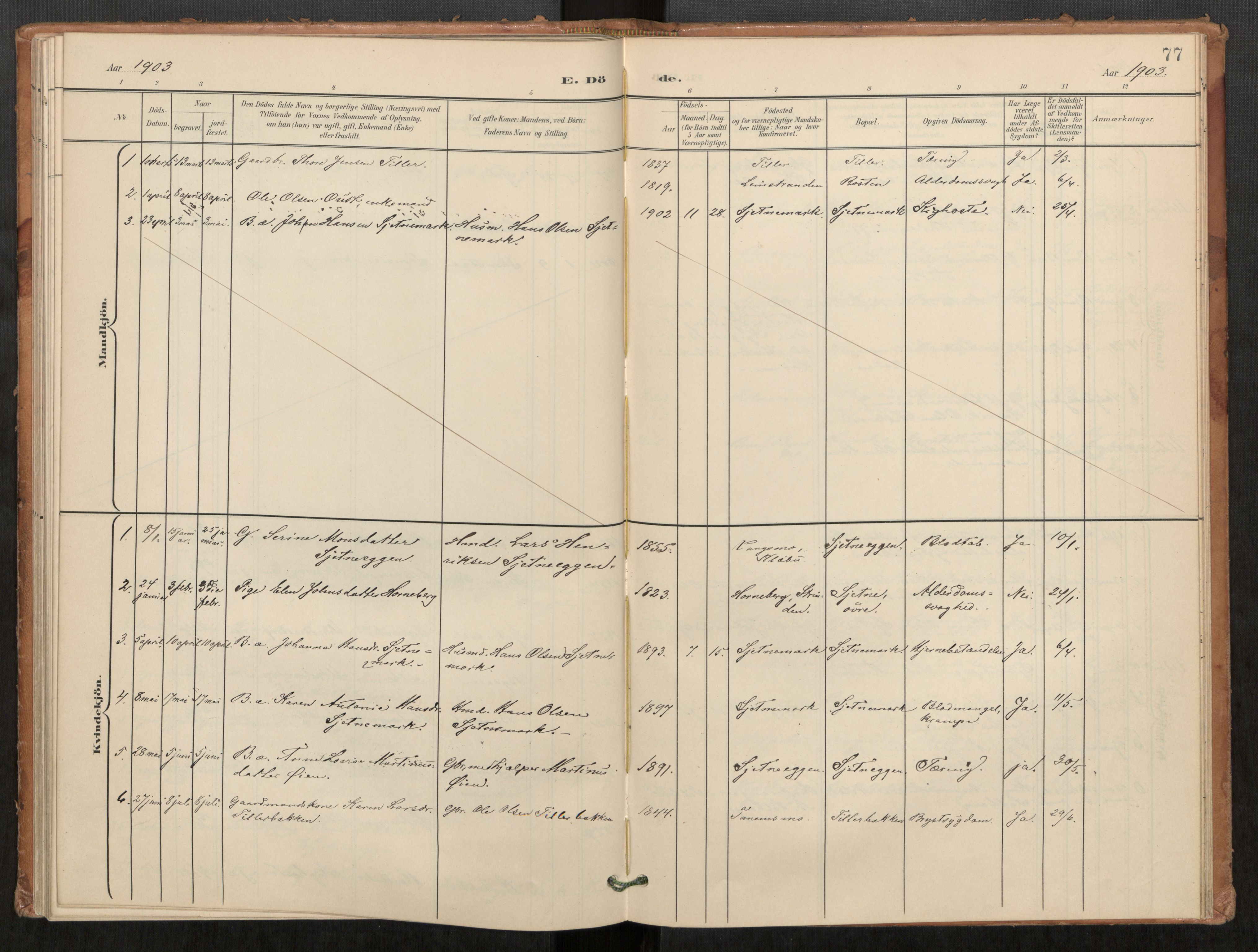 Klæbu sokneprestkontor, SAT/A-1112: Parish register (official) no. 2, 1900-1916, p. 77