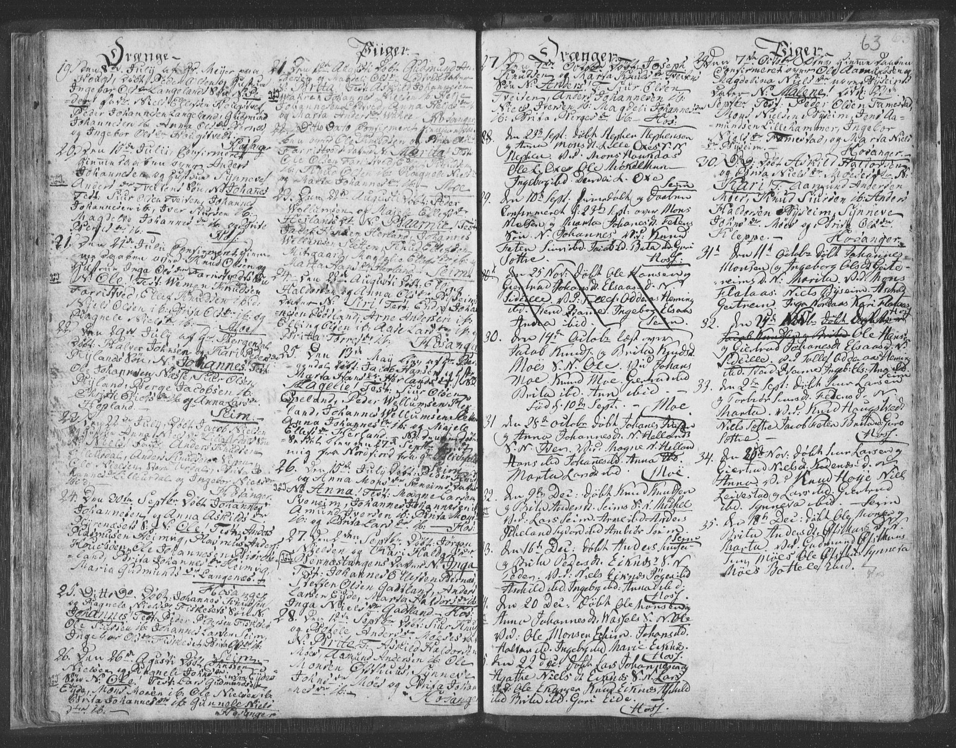 Hosanger sokneprestembete, AV/SAB-A-75801/H/Haa: Parish register (official) no. A 3, 1793-1811, p. 62b-63a