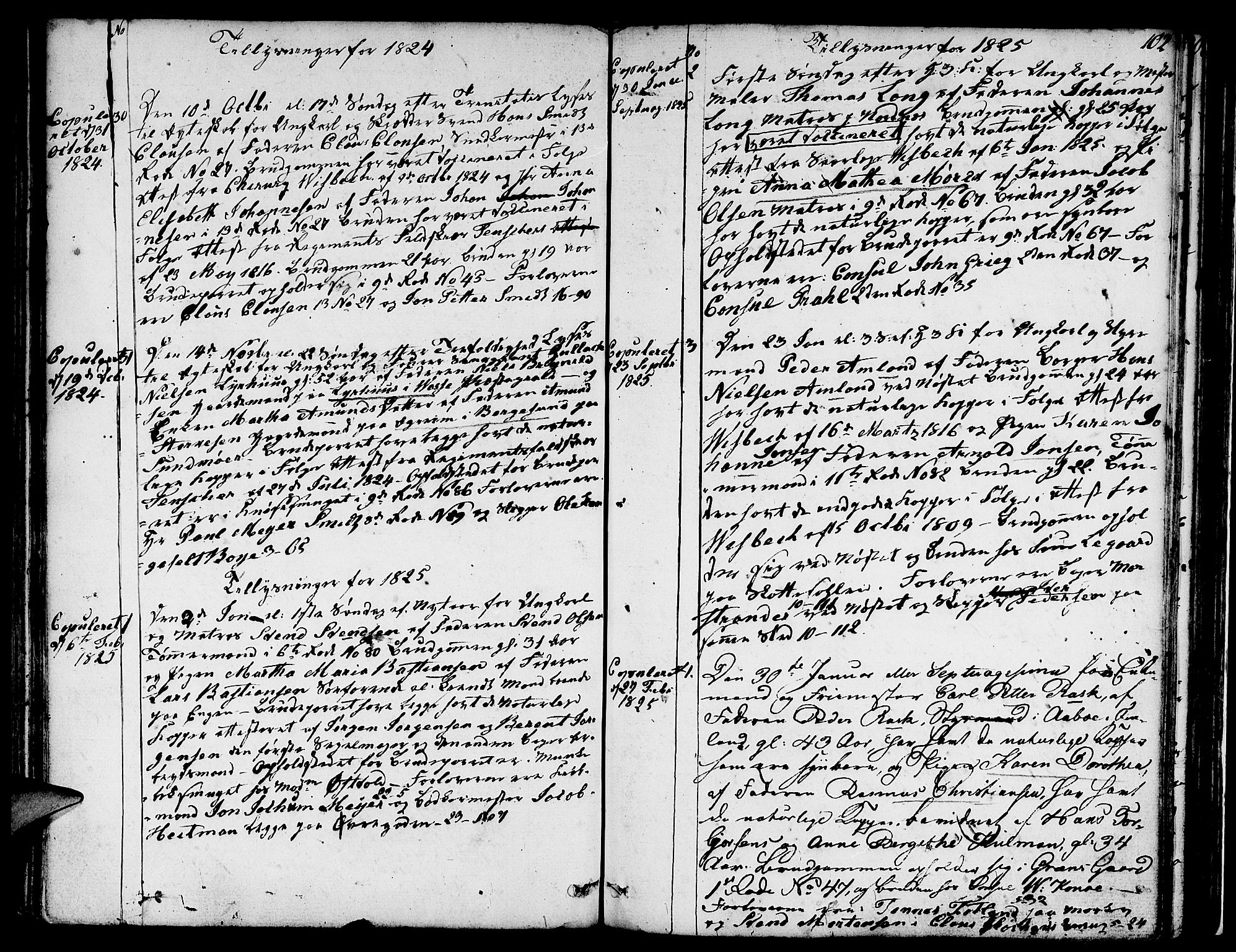 Nykirken Sokneprestembete, AV/SAB-A-77101/H/Hab: Parish register (copy) no. A 2, 1782-1847, p. 102